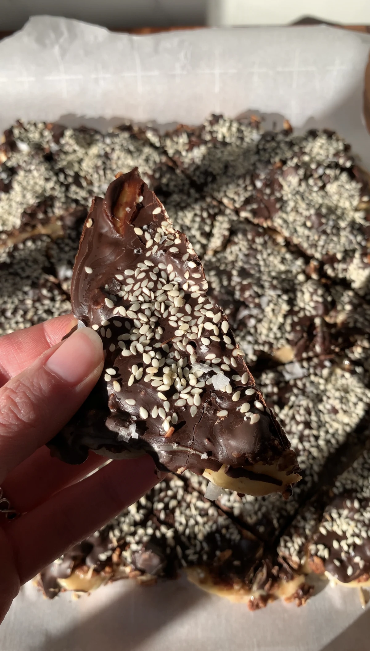 Sesame Granola Banana Bark