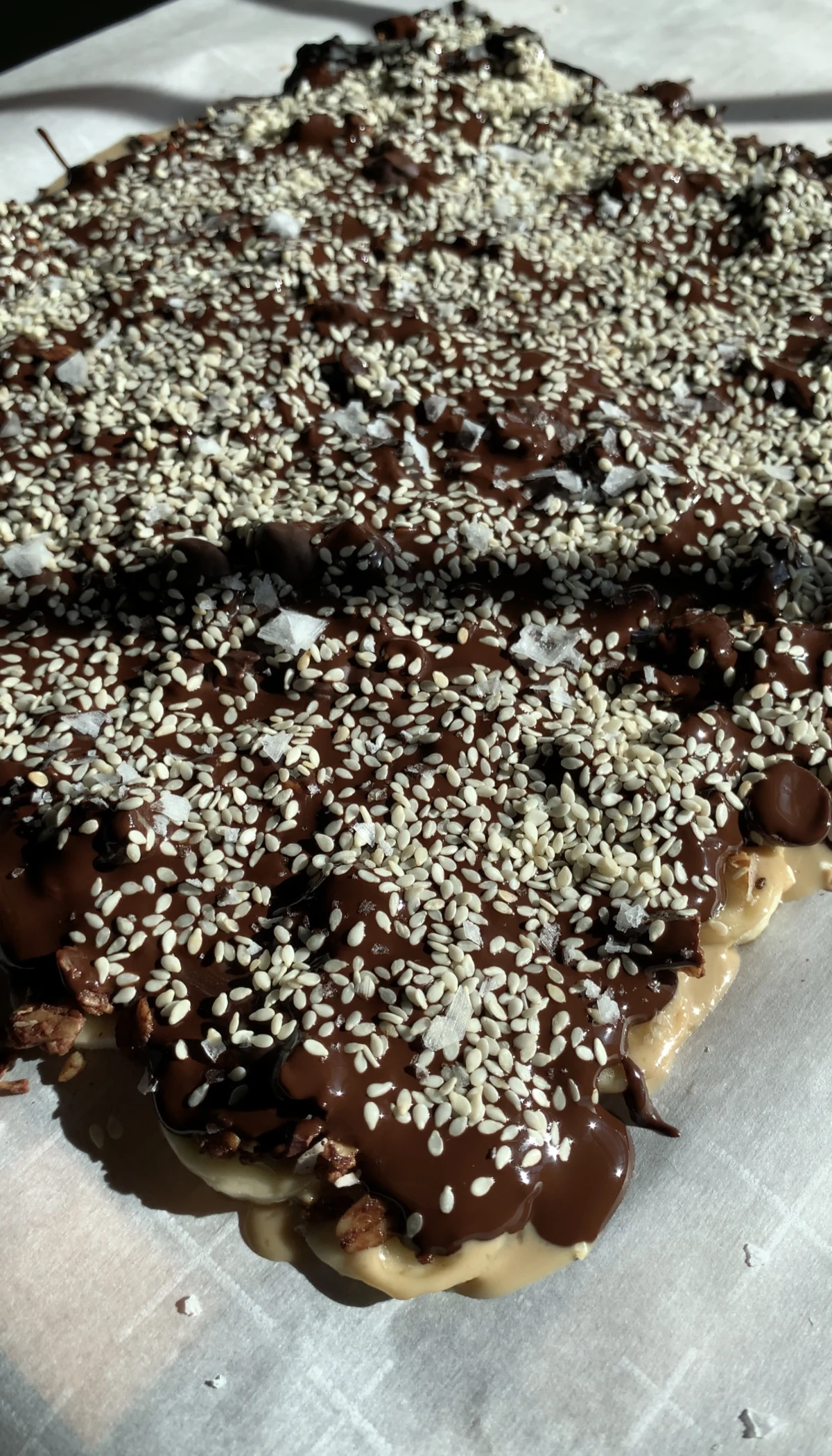 Sesame Granola Banana Bark