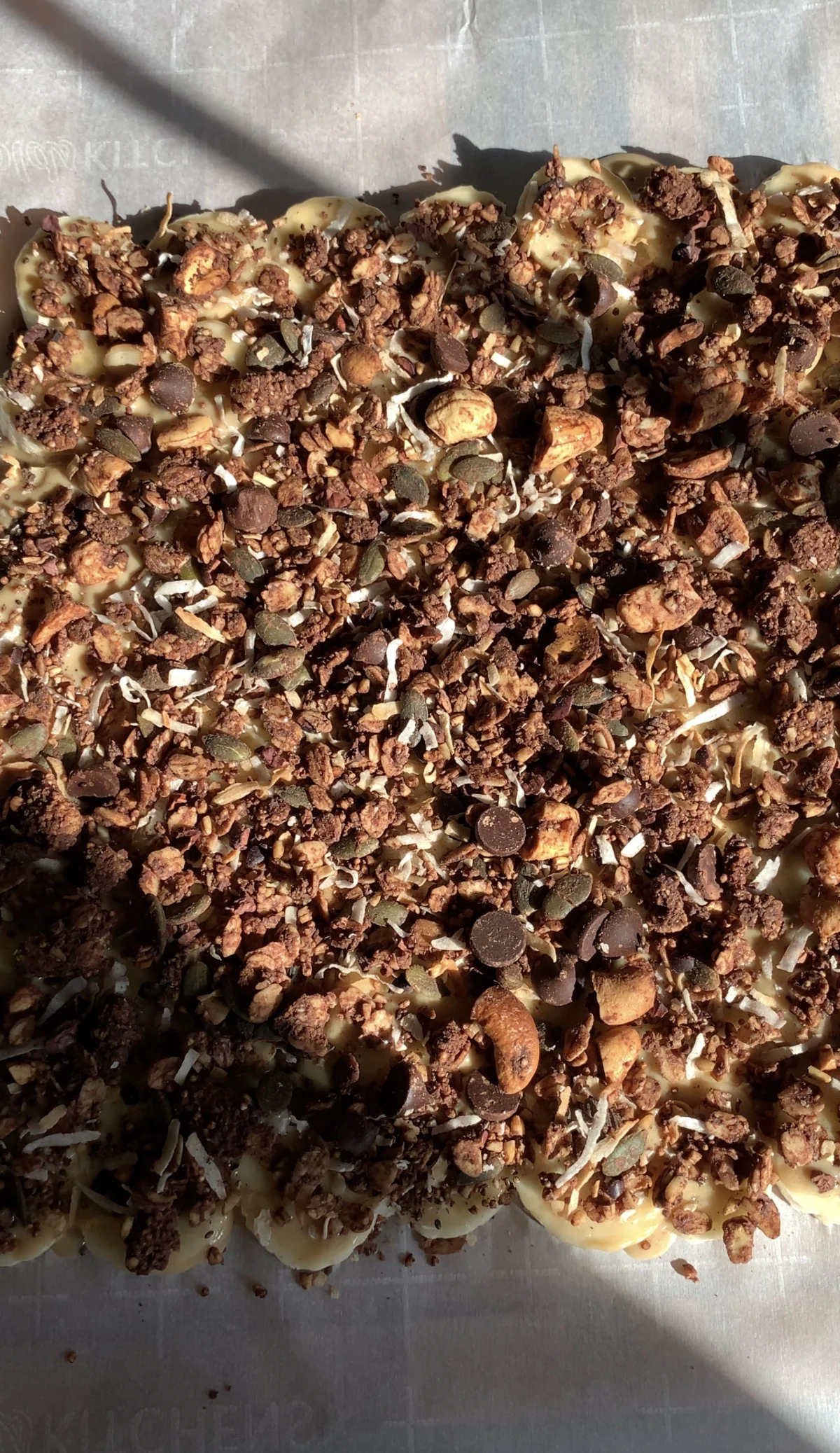 Sesame Granola Banana Bark