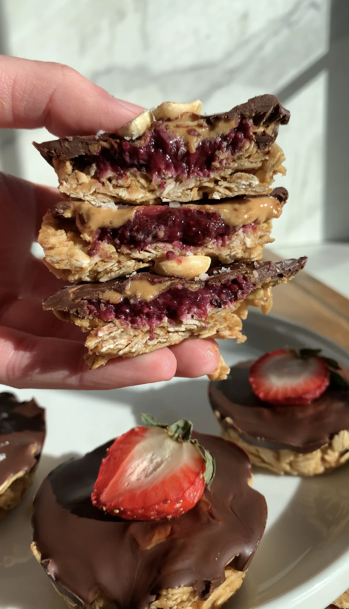 Peanut Butter & Jelly Oat Cups