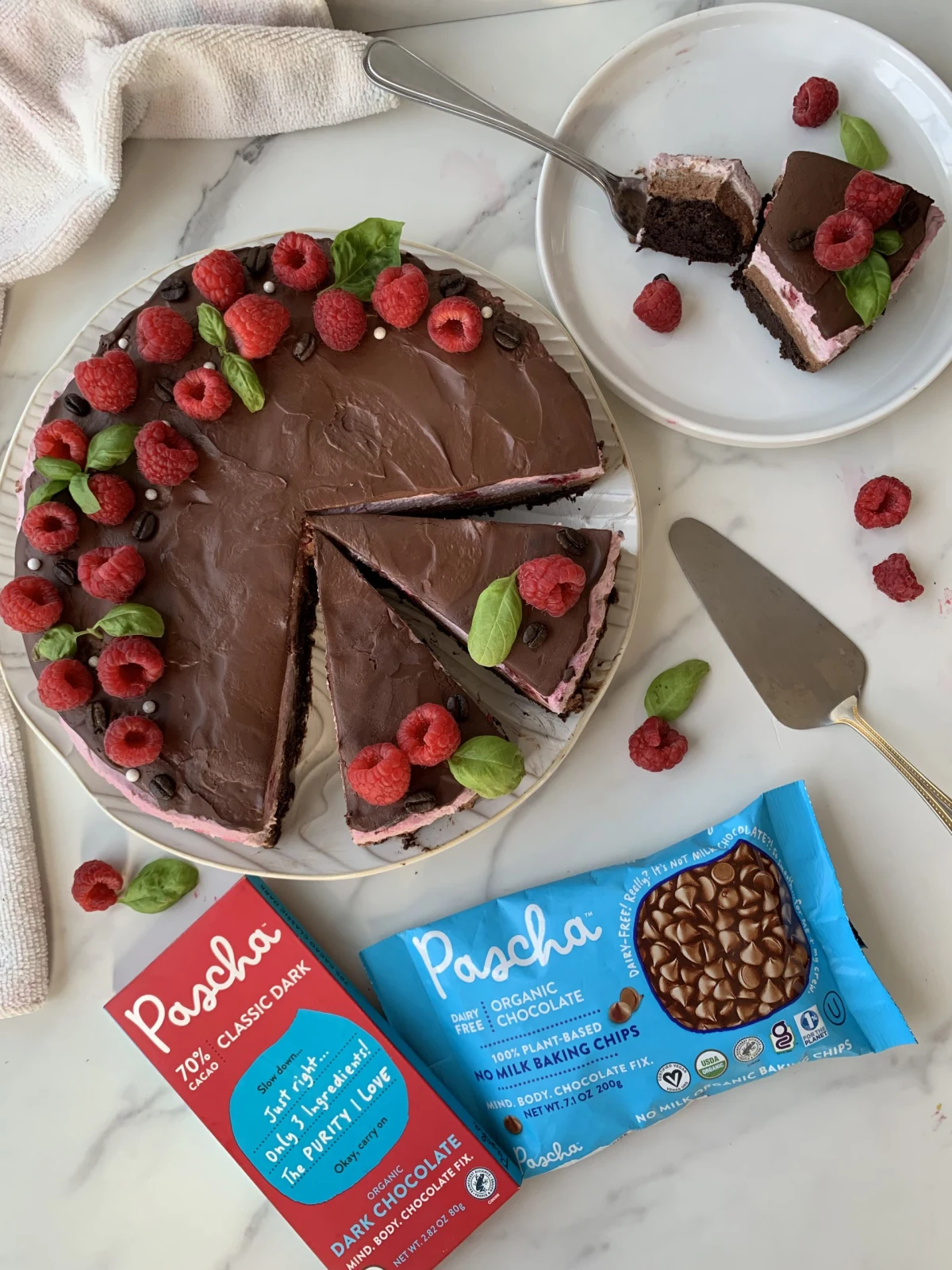 Raspberry Mocha Mousse Cake