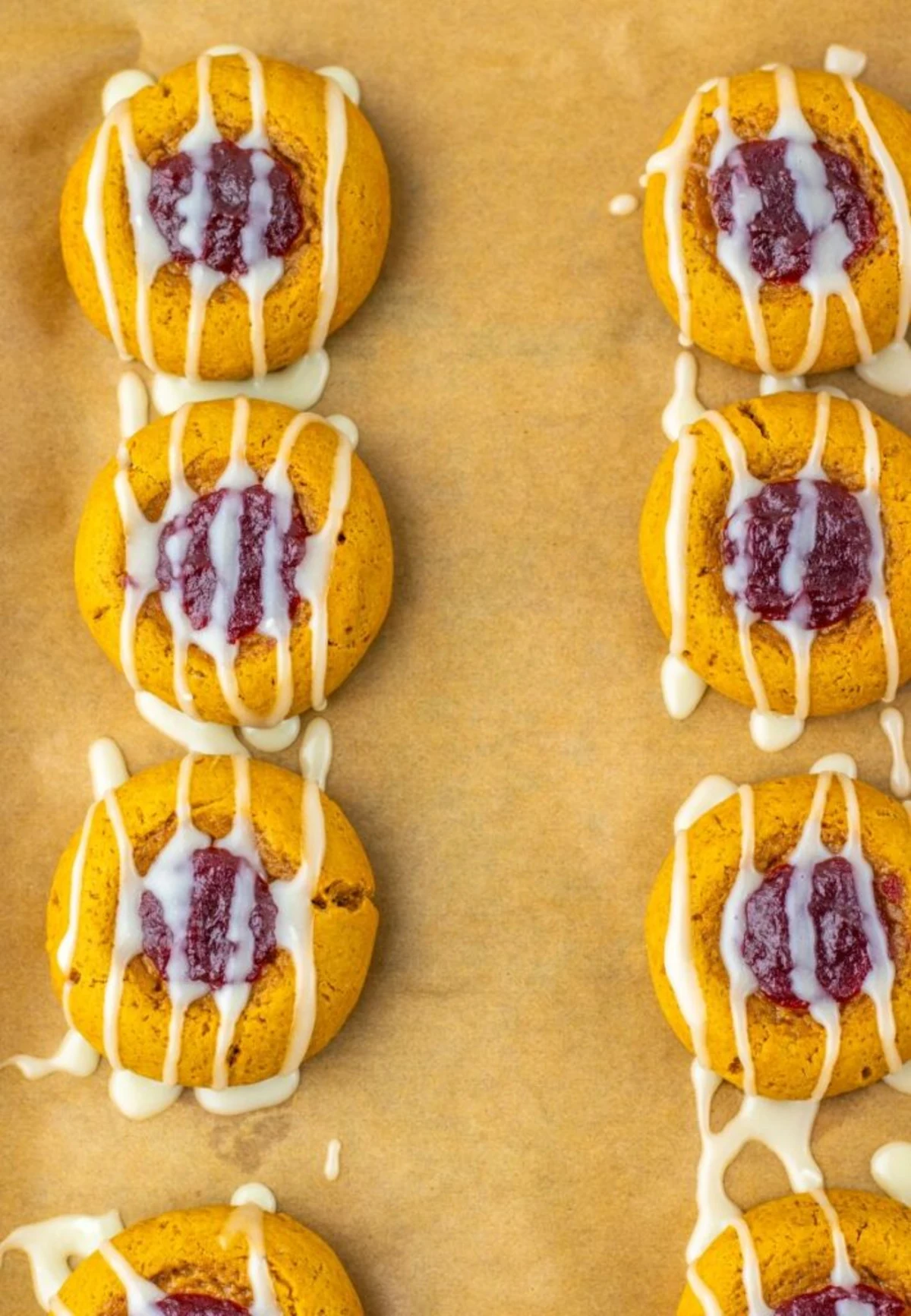 Gingerbread Thumbprint Cookies with Cranberry Sauce