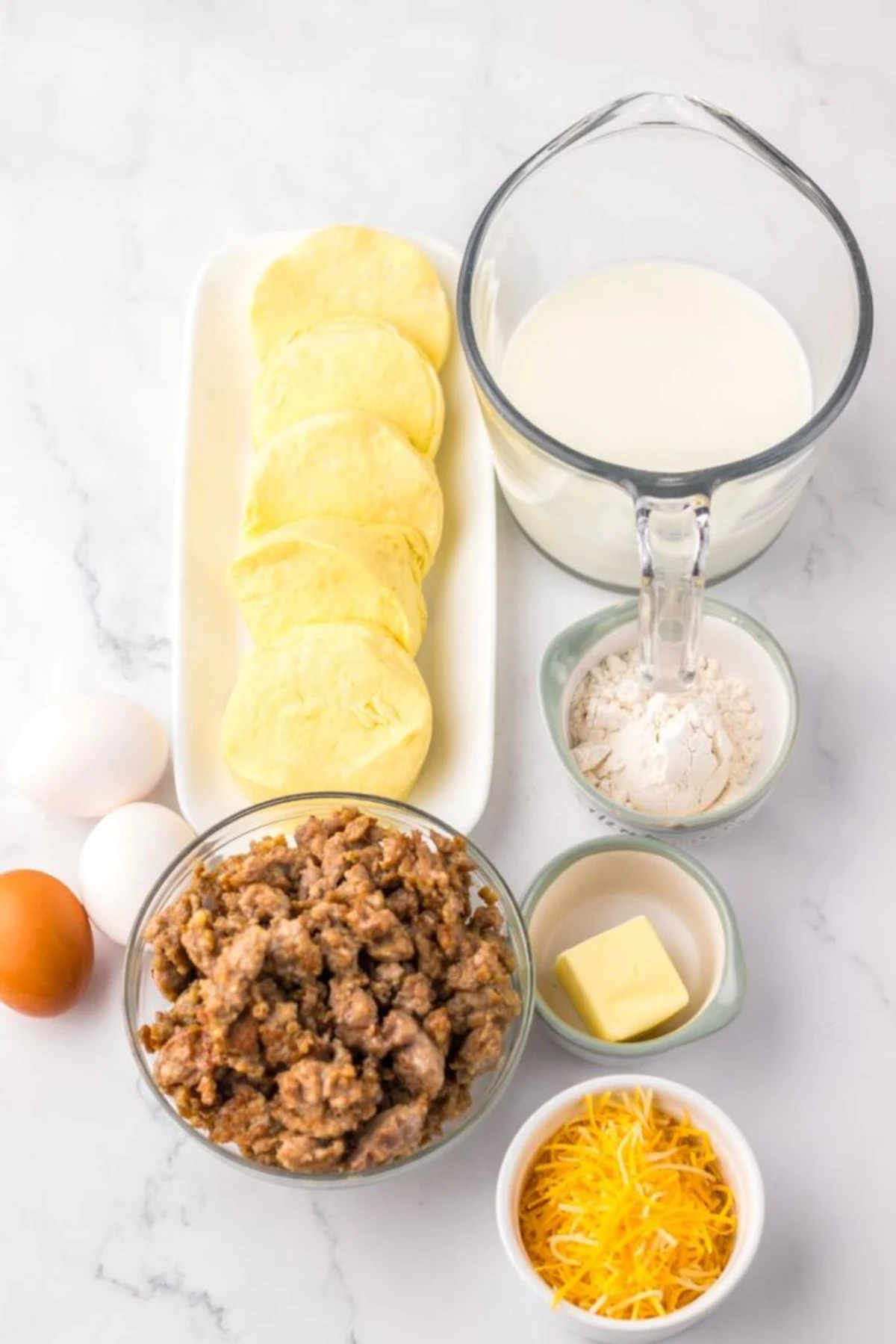 Sausage Biscuits and Gravy Casserole