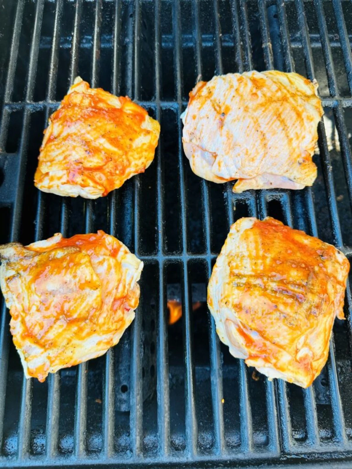 Grilled Barbecue Chicken Thighs