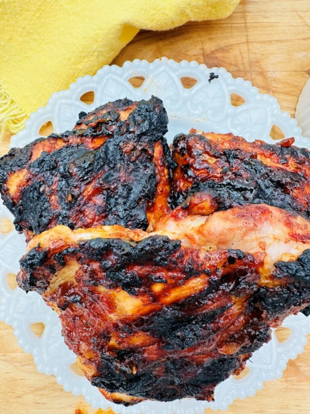 Grilled Barbecue Chicken Thighs