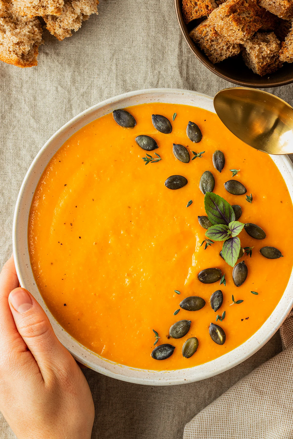 Pumpkin Soup with Potatoes and Carrots