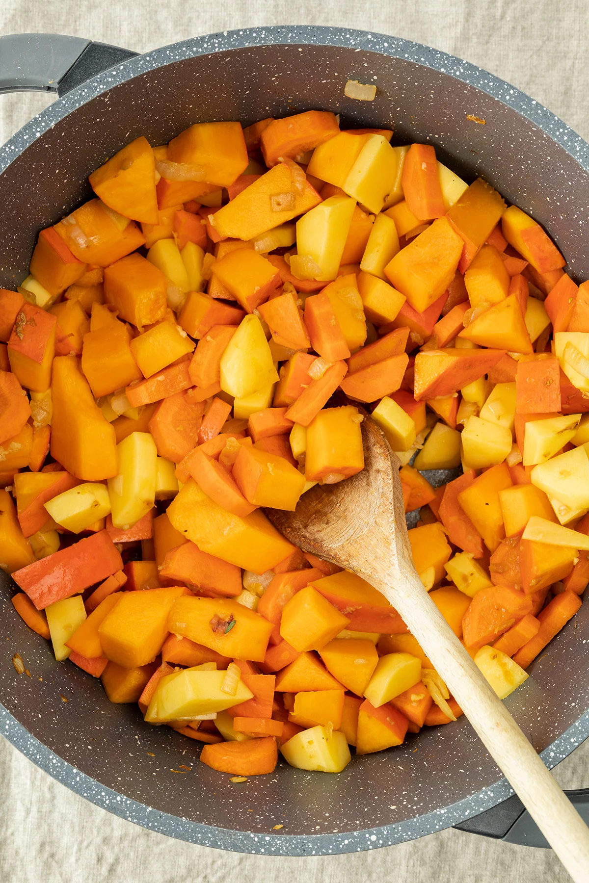 Pumpkin Soup with Potatoes and Carrots