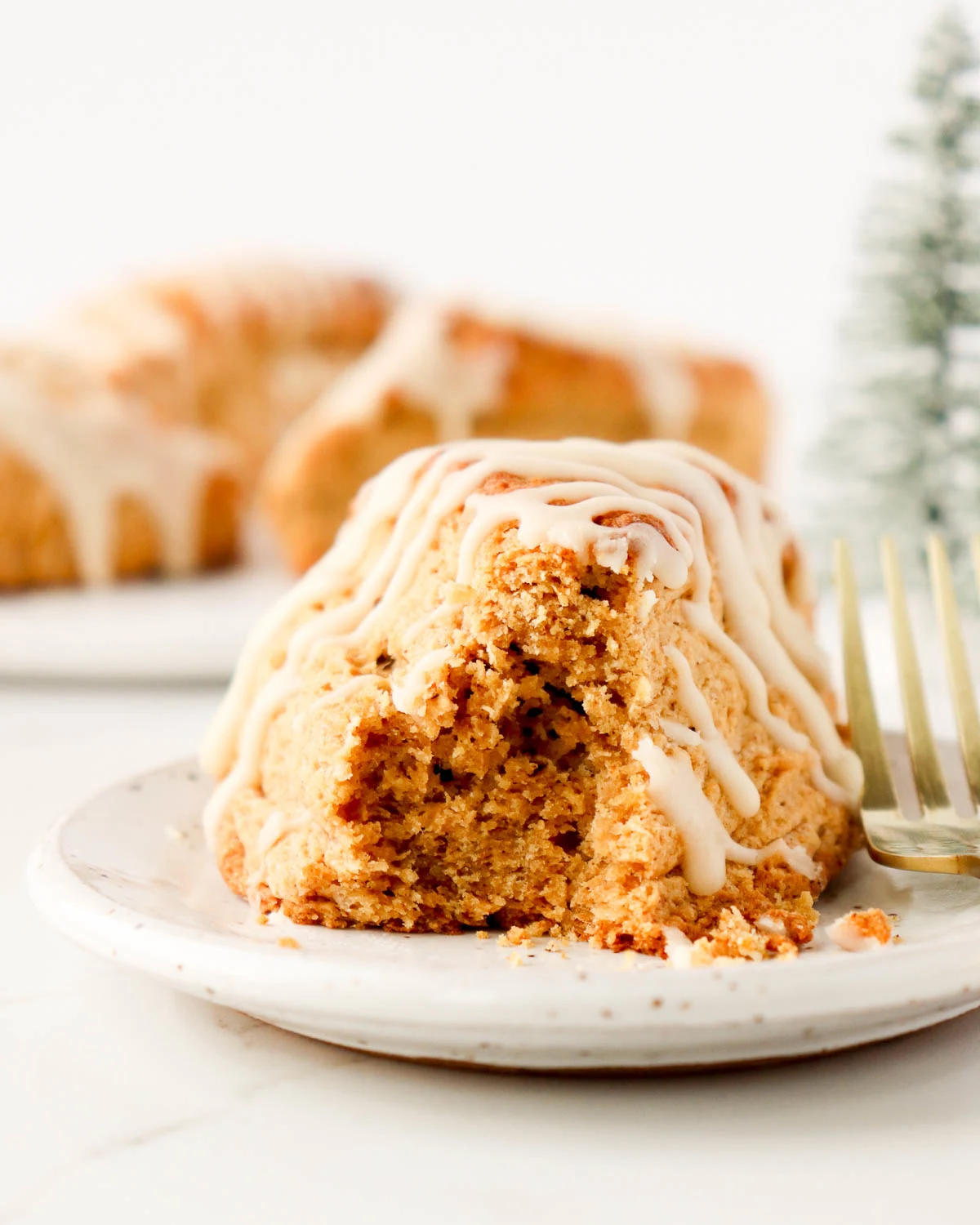 Gingerbread Scones with Maple Glaze