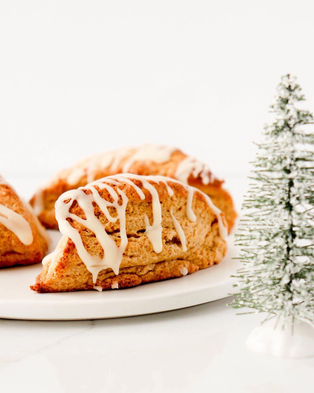 Gingerbread Scones with Maple Glaze