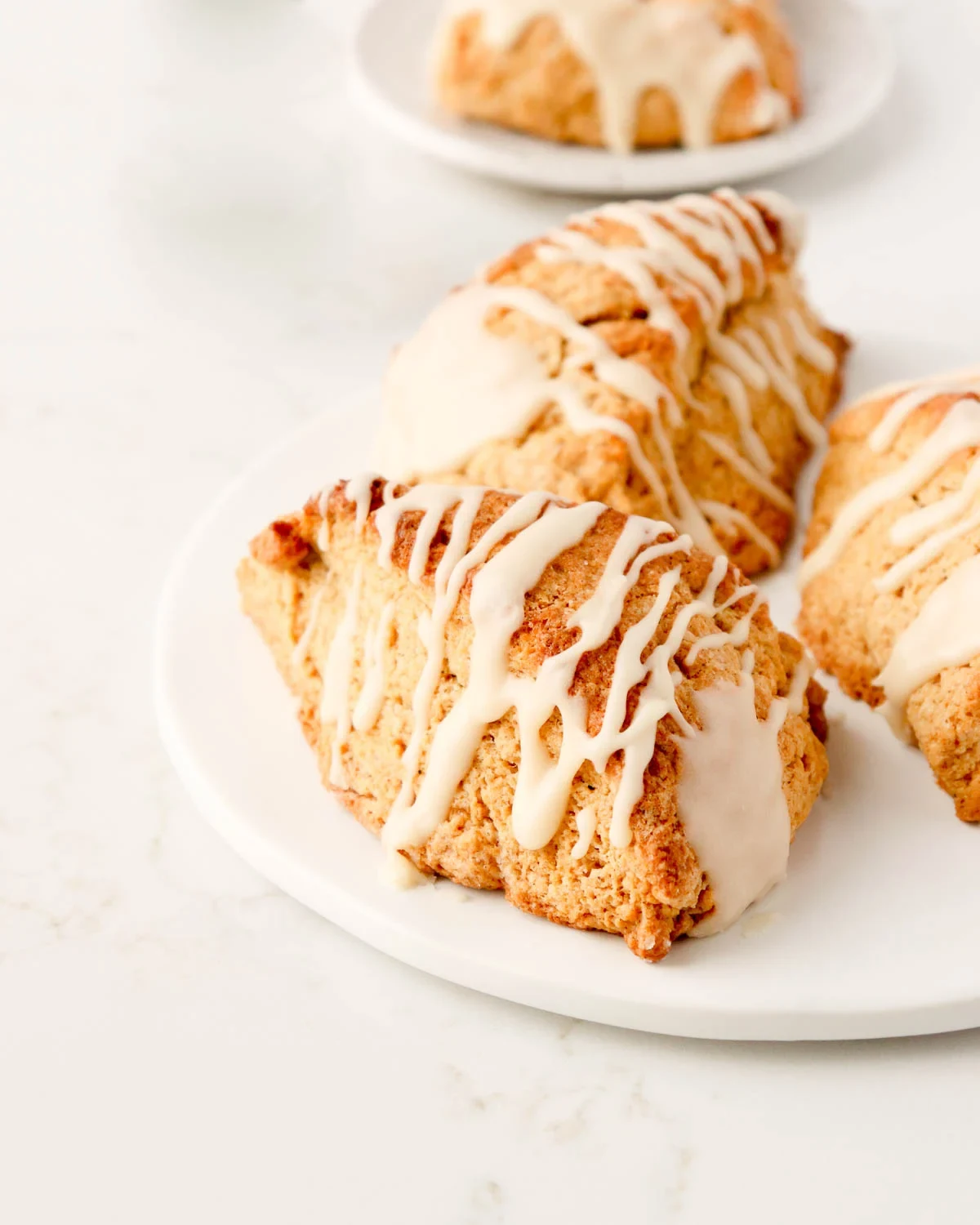 Gingerbread Scones with Maple Glaze