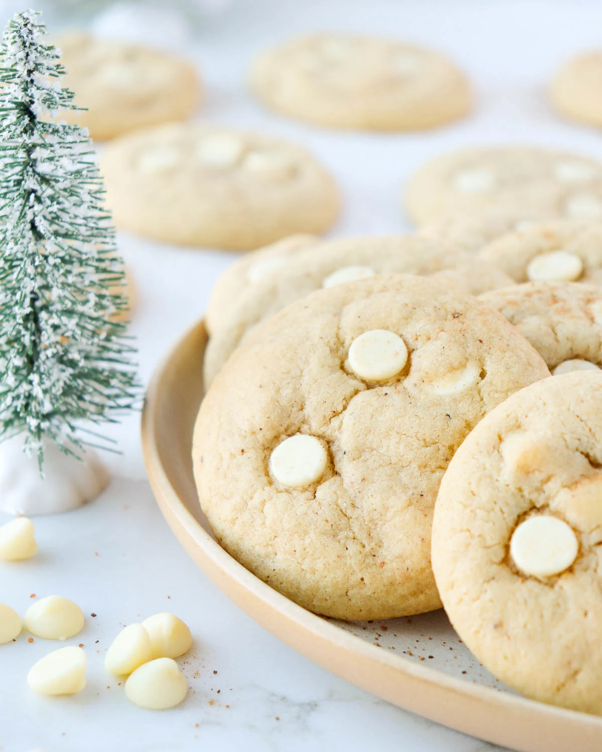 Eggnog White Chocolate Chip Cookies