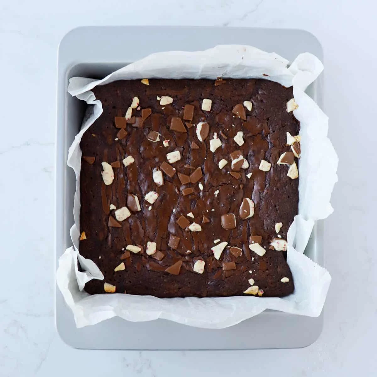 Peppermint Bark Fudge Brownies