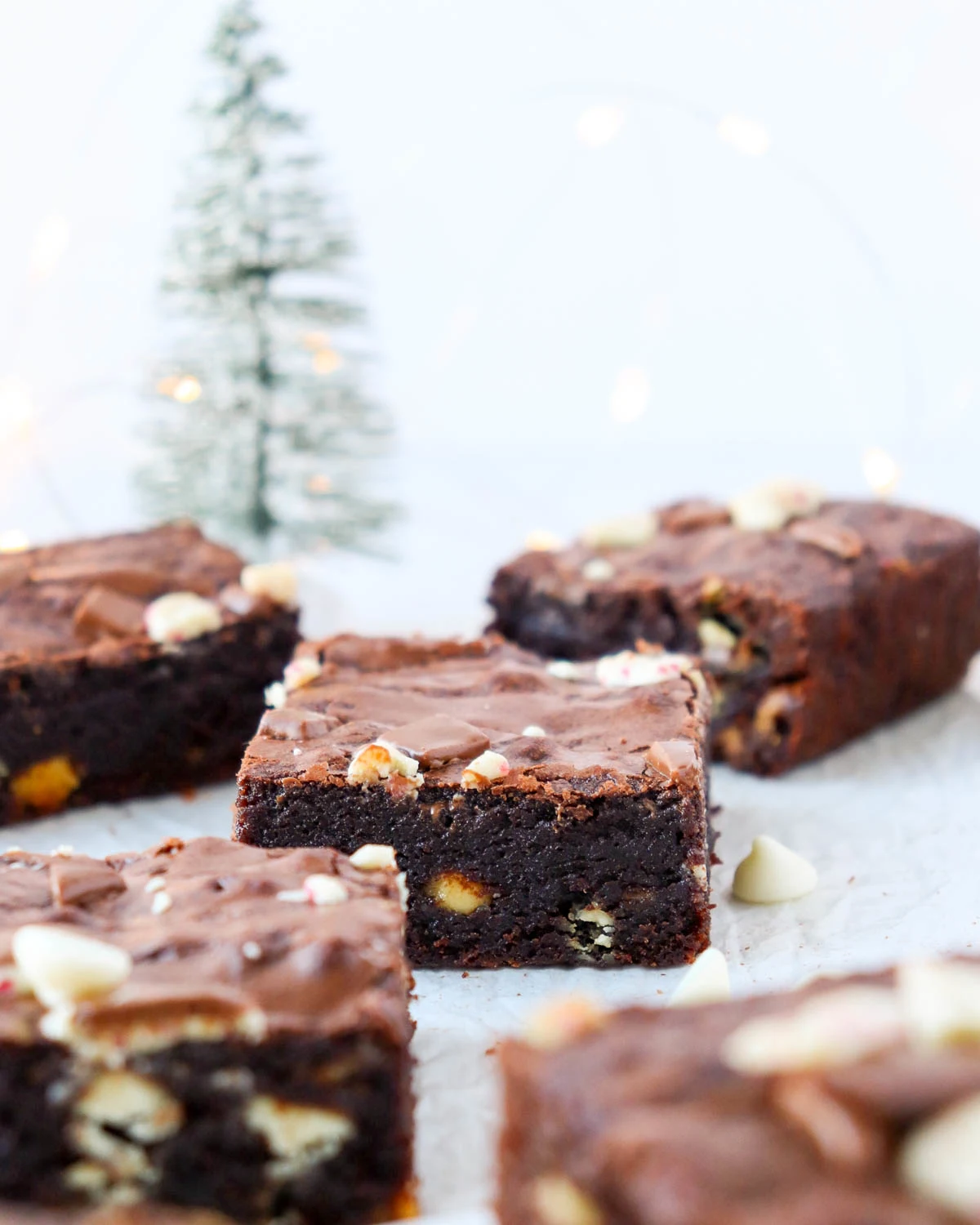 Peppermint Bark Fudge Brownies
