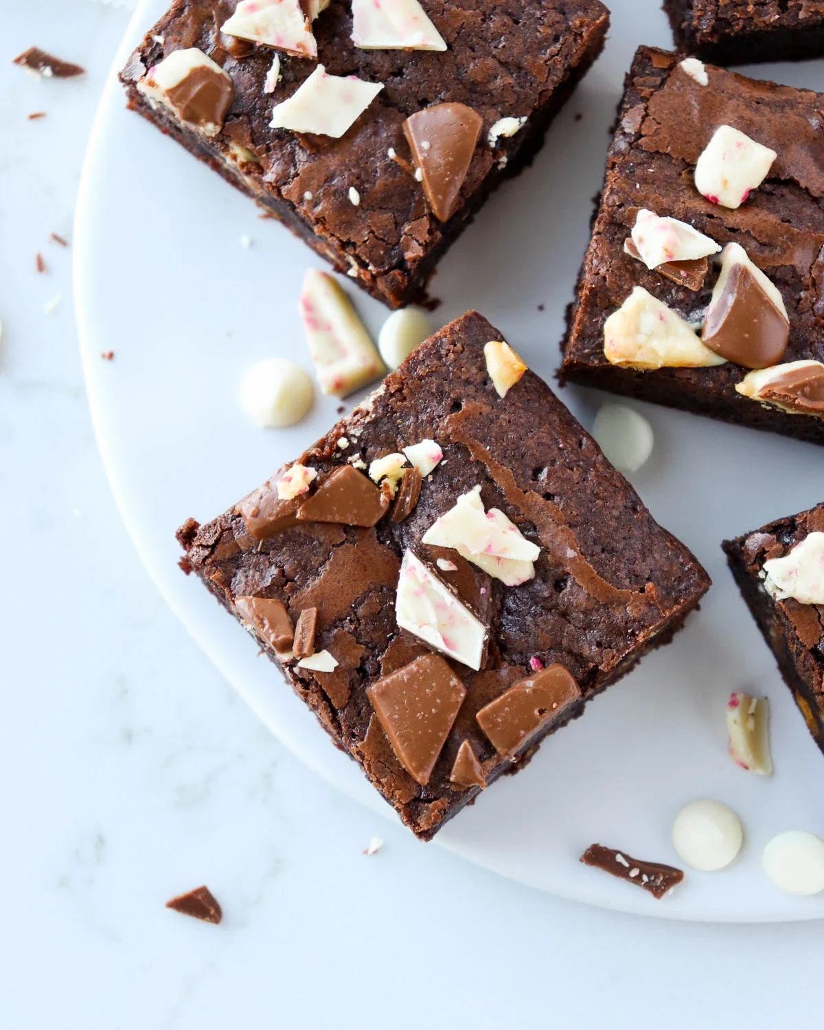 Peppermint Bark Fudge Brownies