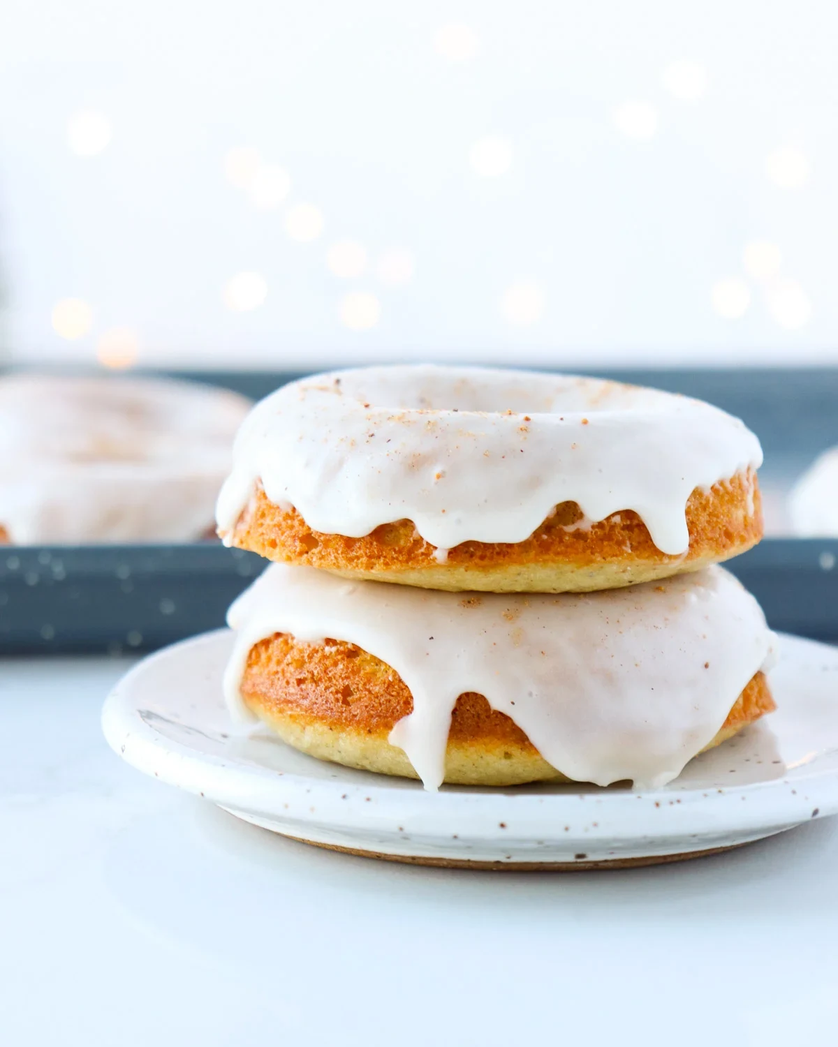 Baked Eggnog Donuts