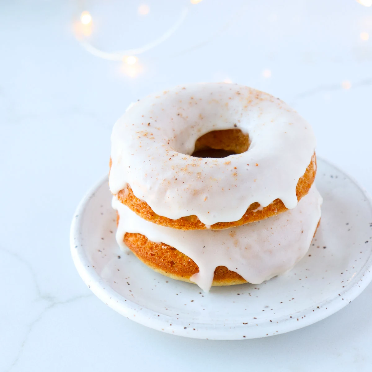 Baked Eggnog Donuts