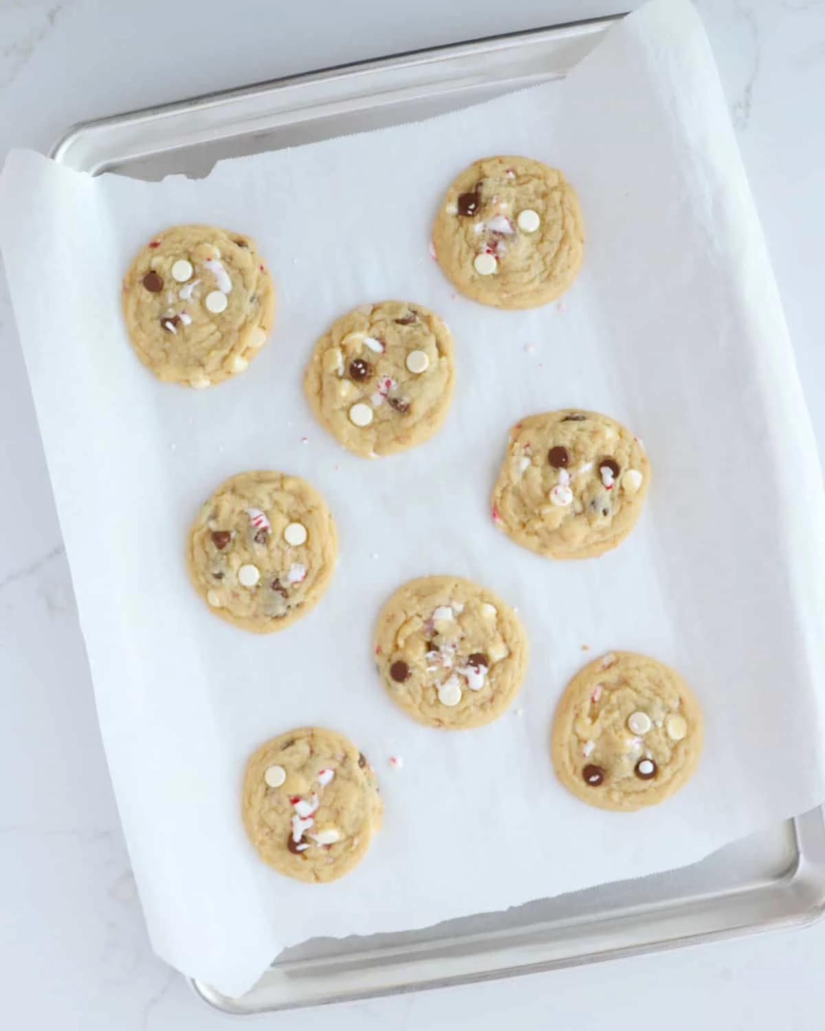 Peppermint Chocolate Chip Cookies
