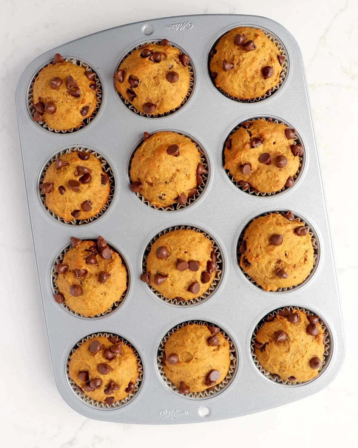 Easy Chocolate Chip Pumpkin Muffins