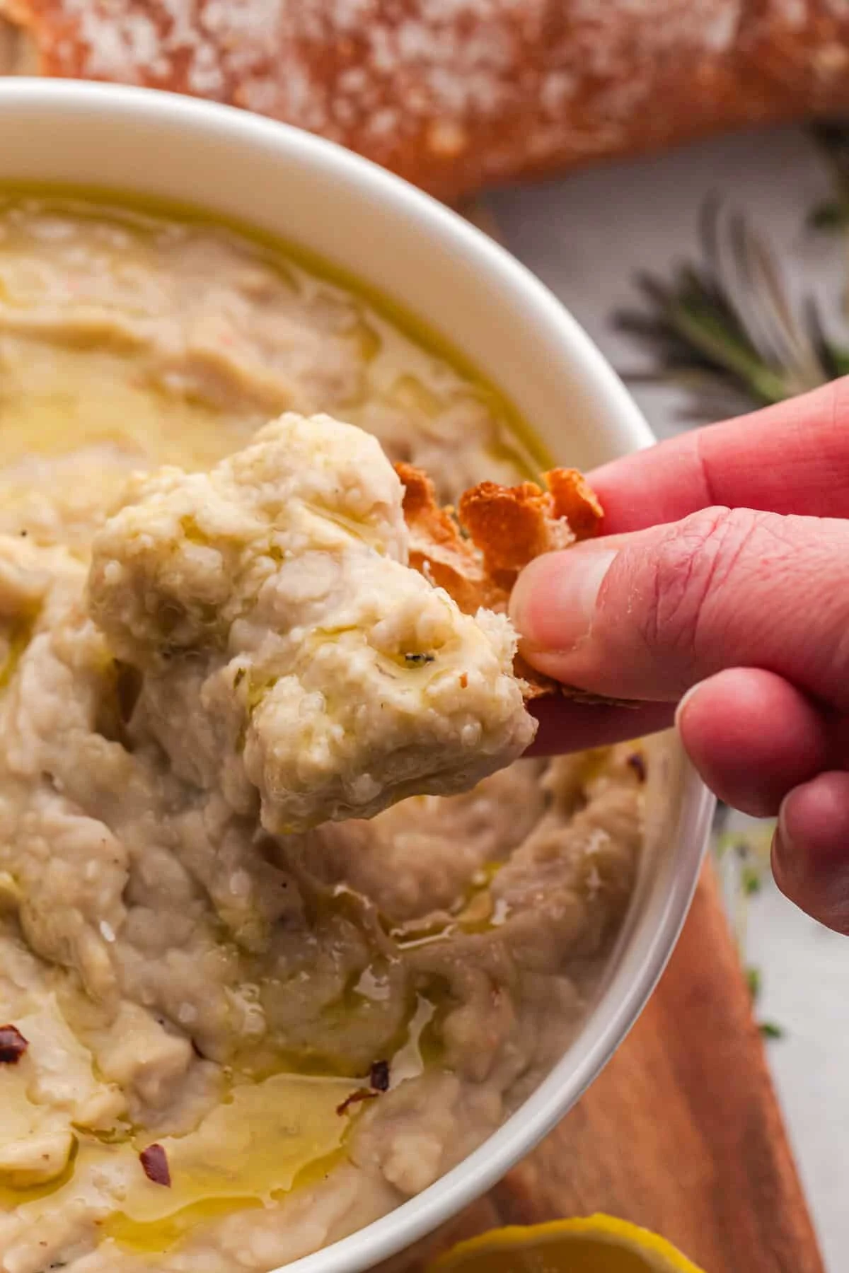 Warm White Bean and Garlic Spread