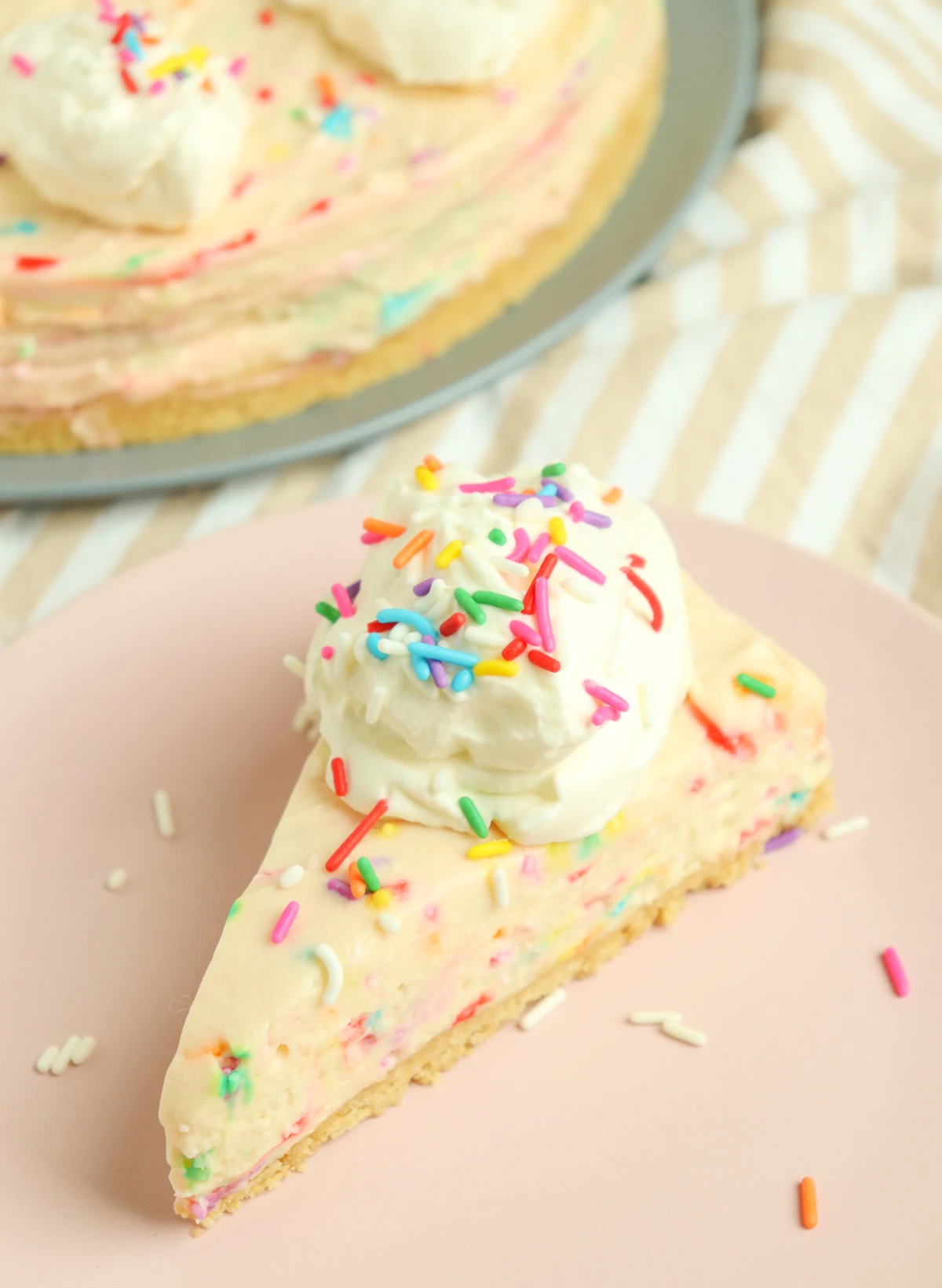 No-Bake Birthday Cake Cheesecake