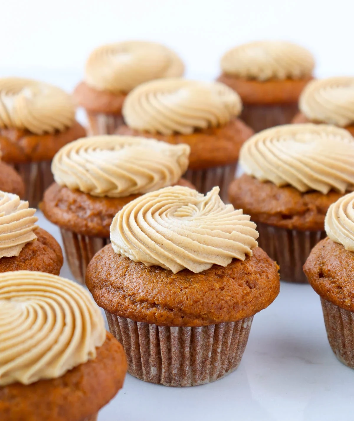 Pumpking Spice Cupcakes with Salted Caramel Frosting