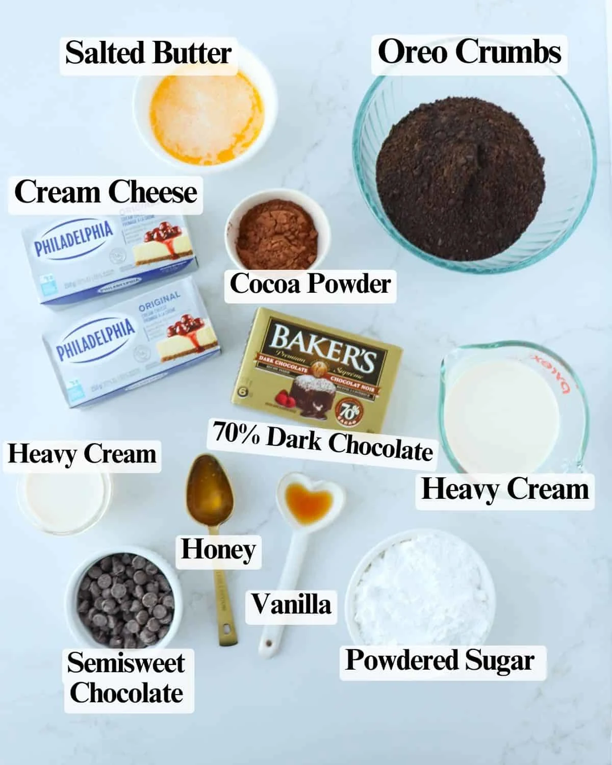 No Bake Triple Chocolate Cheesecake