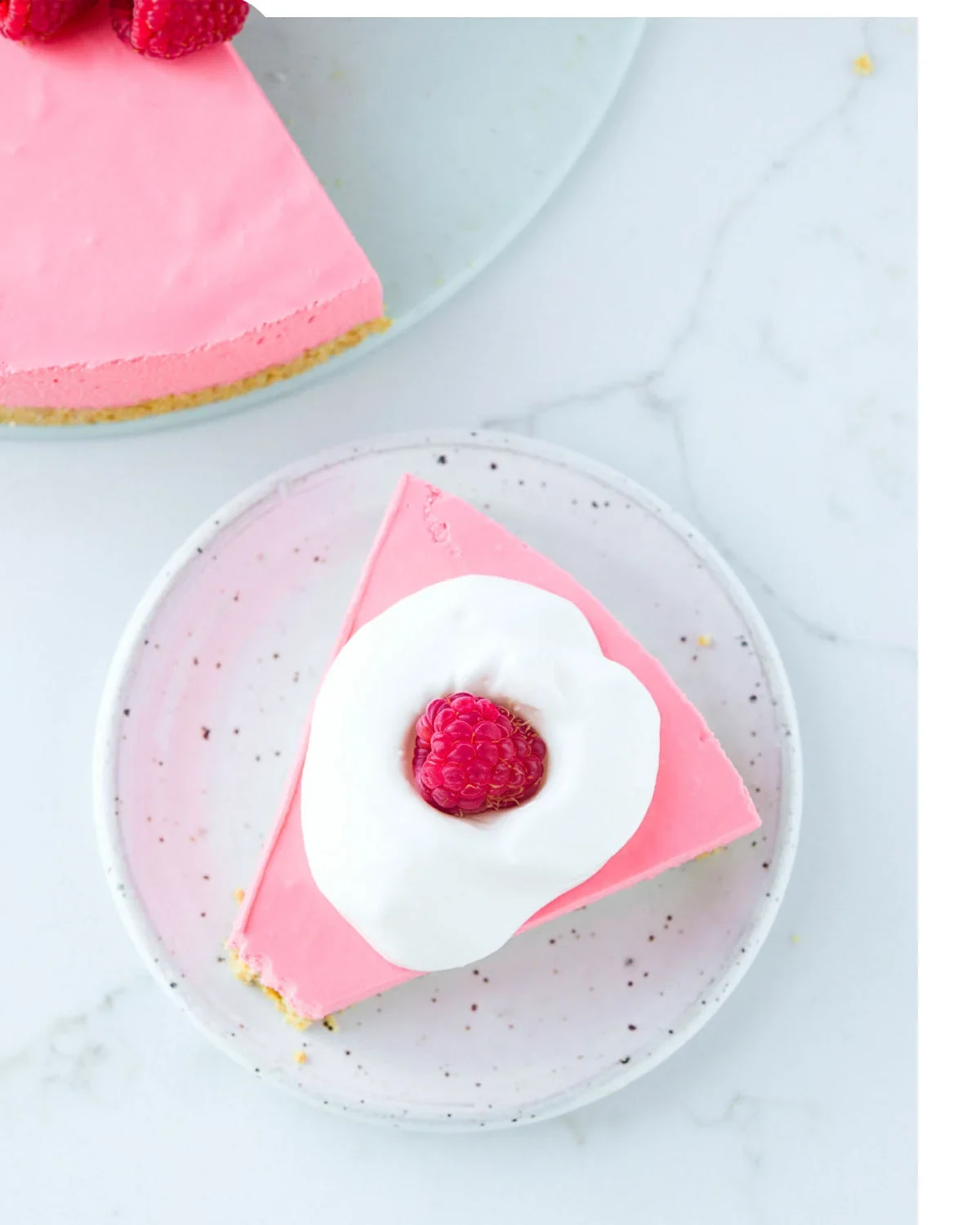 Raspberry Jello Cheesecake (no bake)