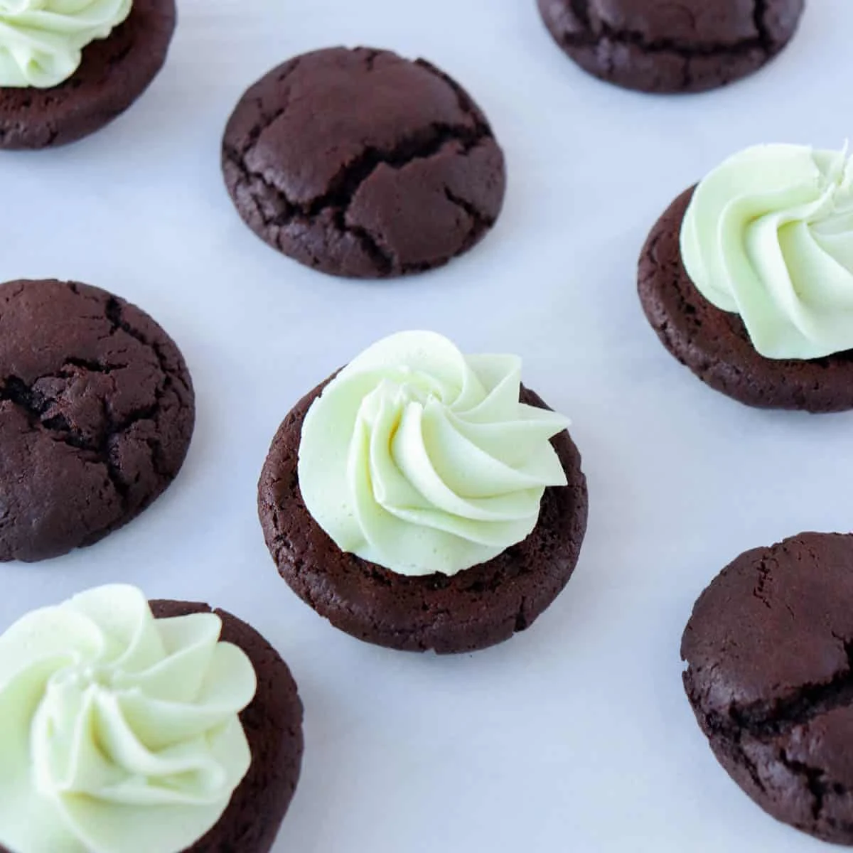 Mint Chocolate Sandwich Cookies