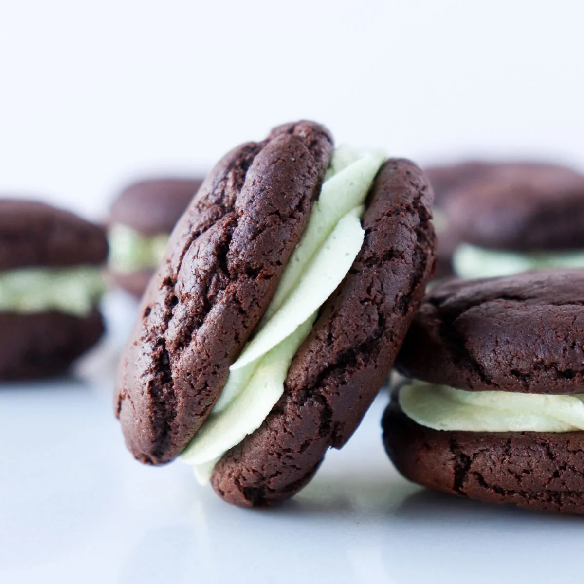 Mint Chocolate Sandwich Cookies