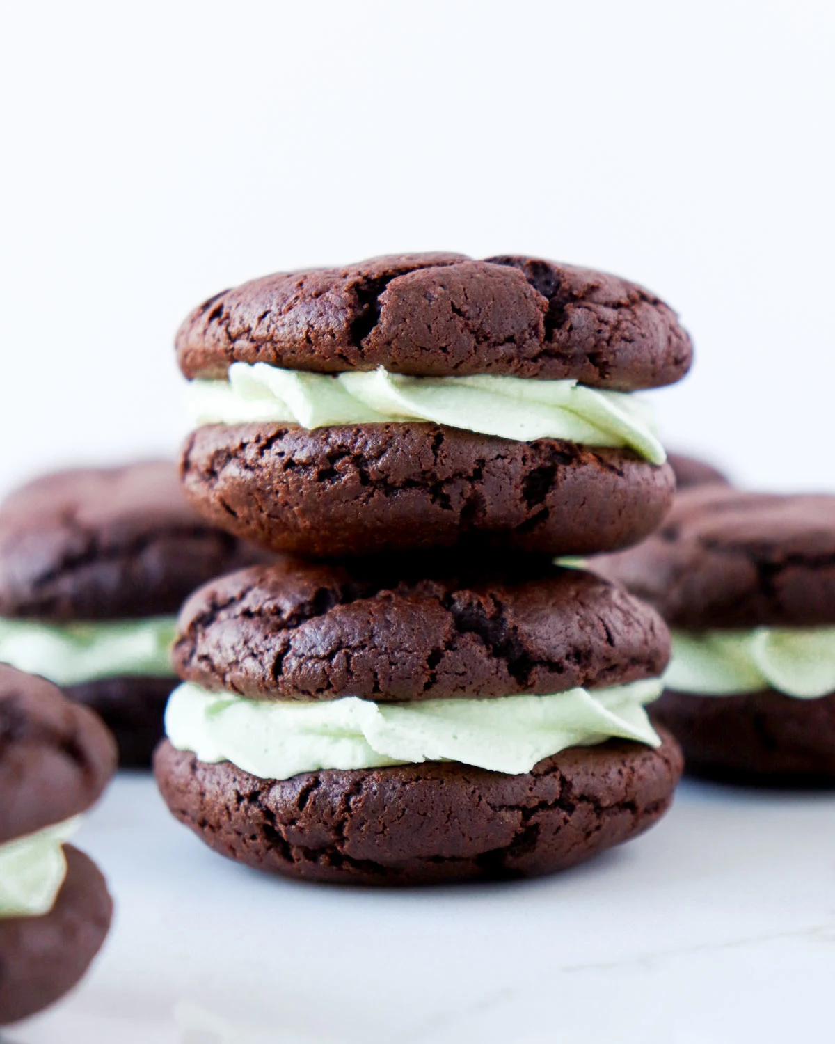 Mint Chocolate Sandwich Cookies