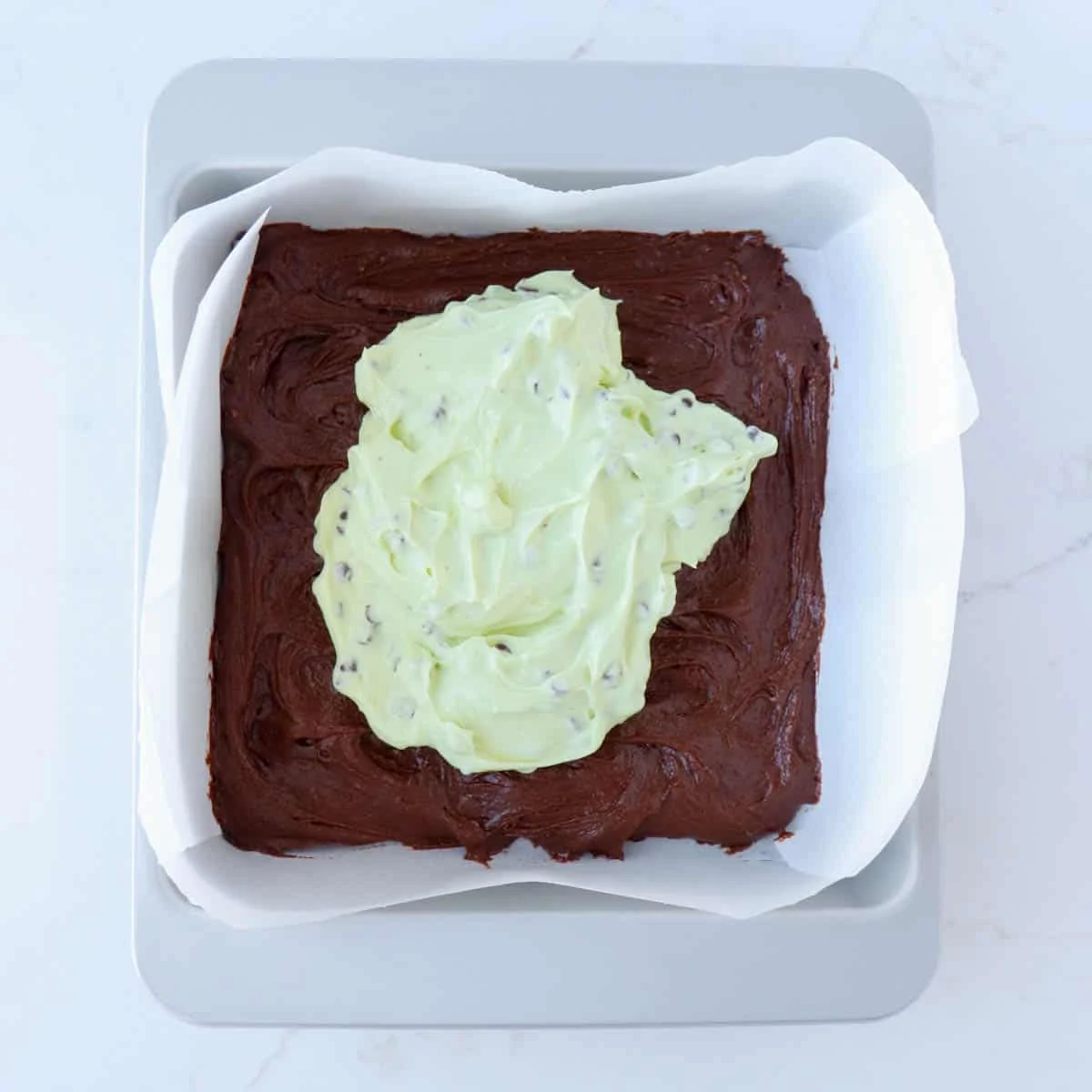Mint Cream Cheese Brownies