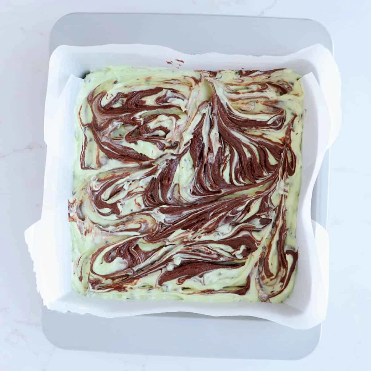 Mint Cream Cheese Brownies