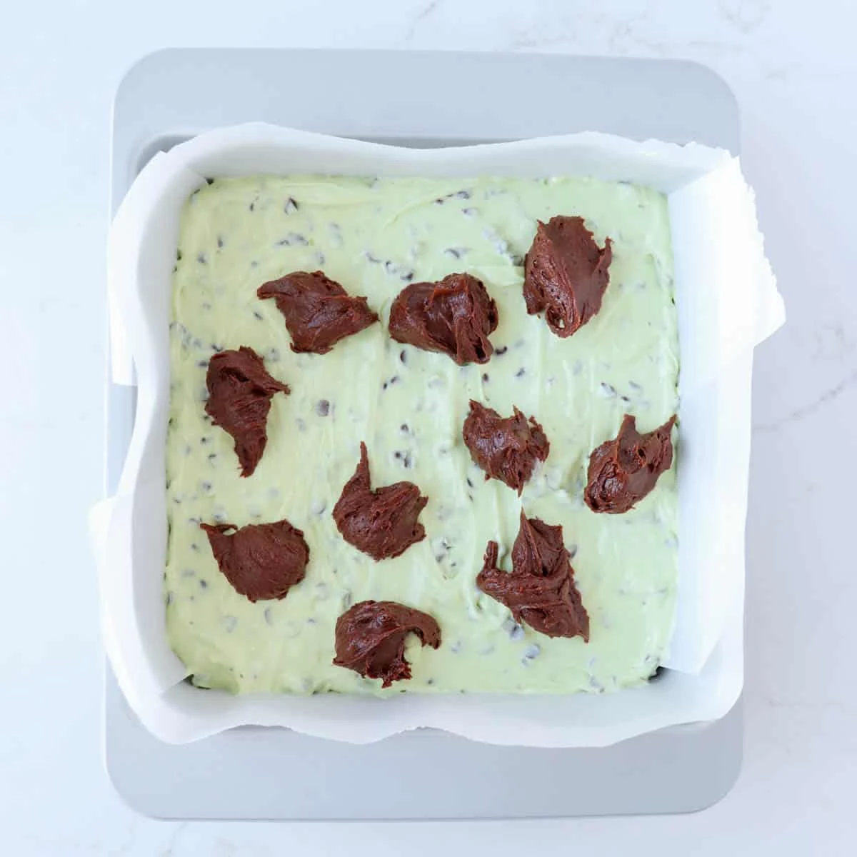Mint Cream Cheese Brownies