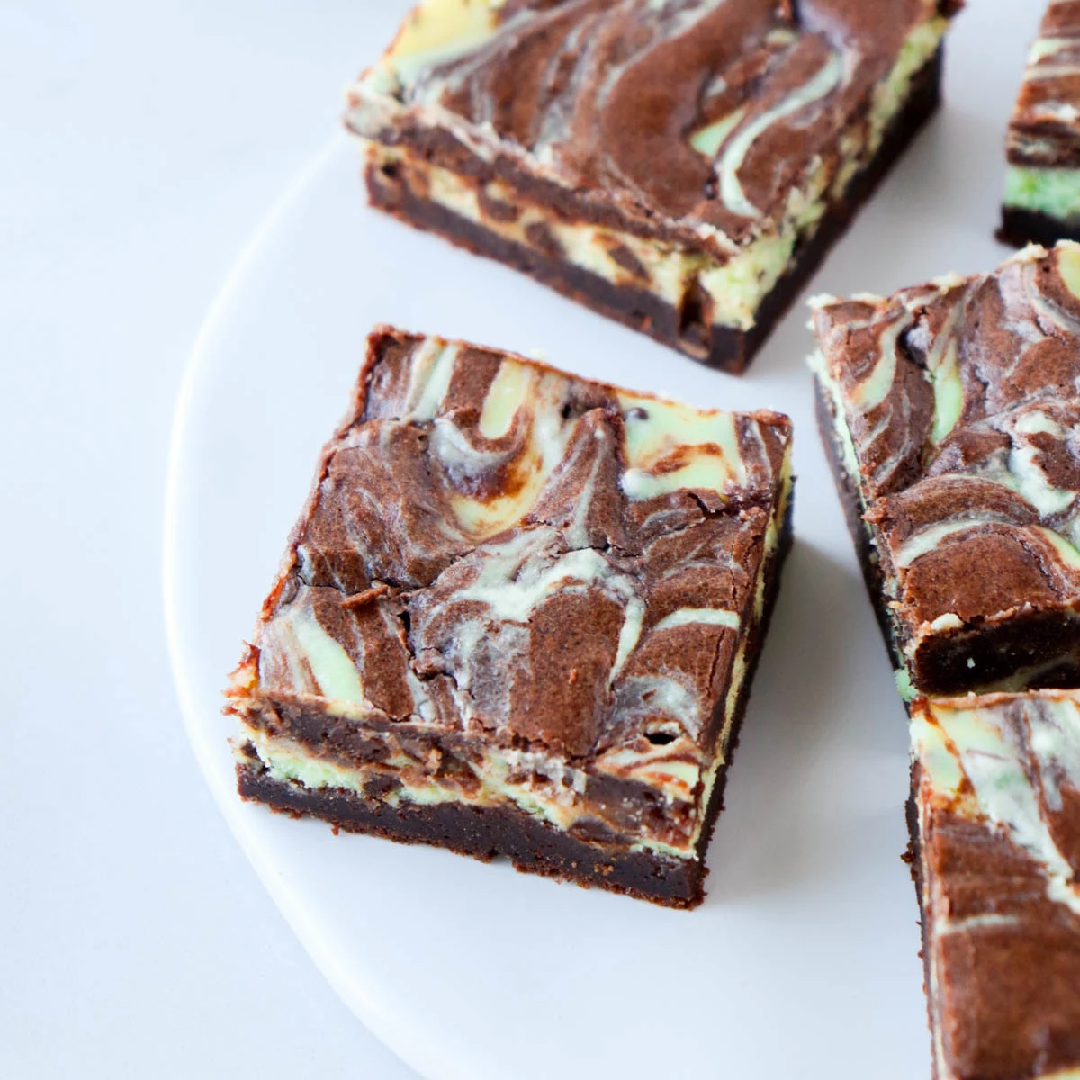 Mint Cream Cheese Brownies
