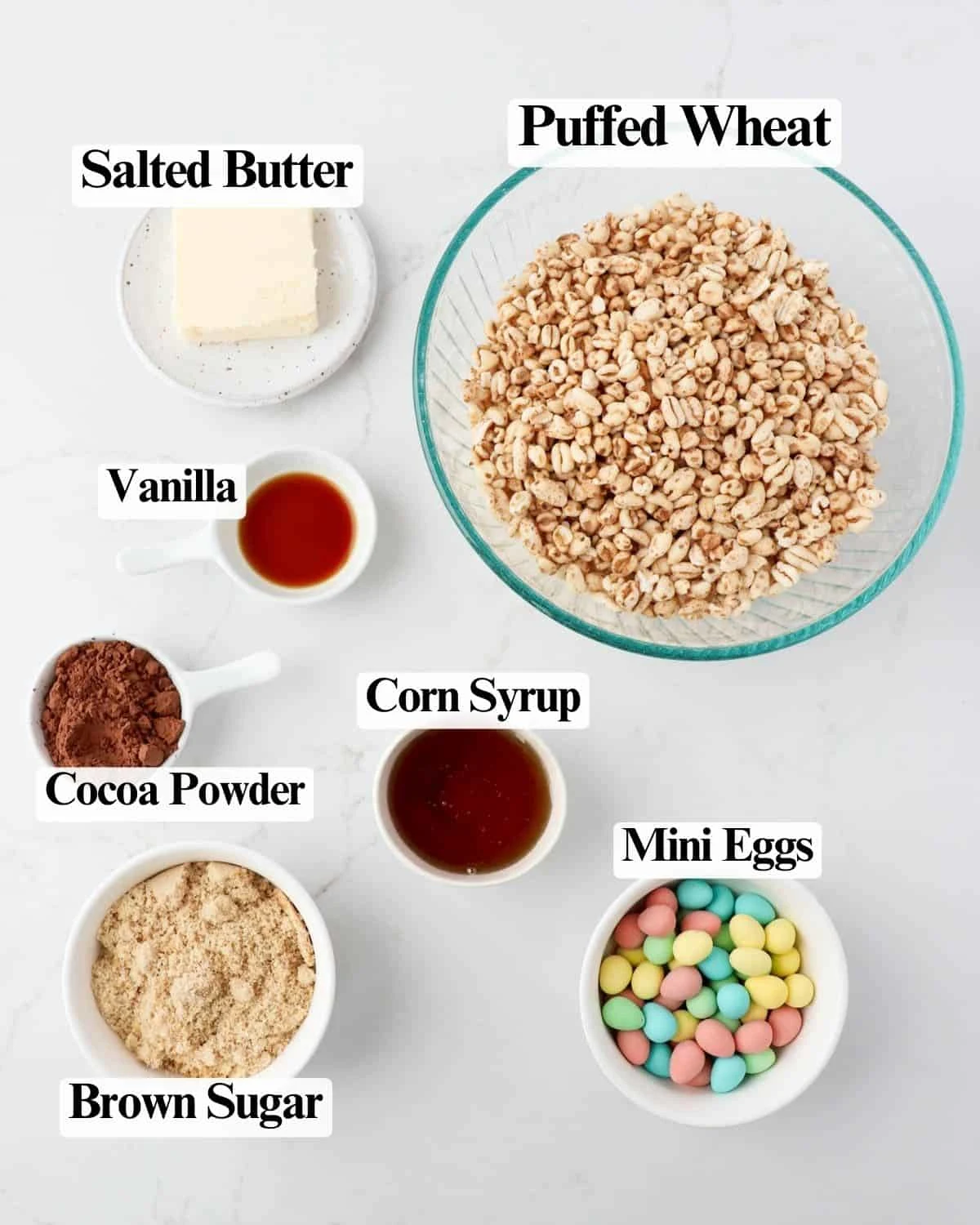 Puffed Wheat Mini Egg Nests