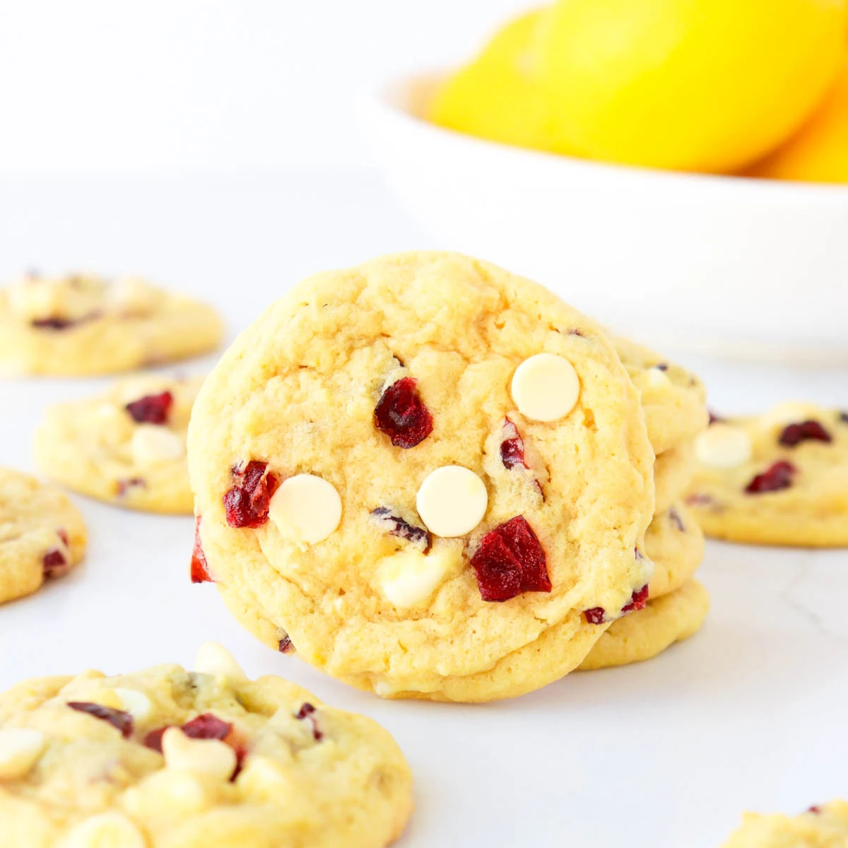 White Chocolate Cranberry Lemon Cookies