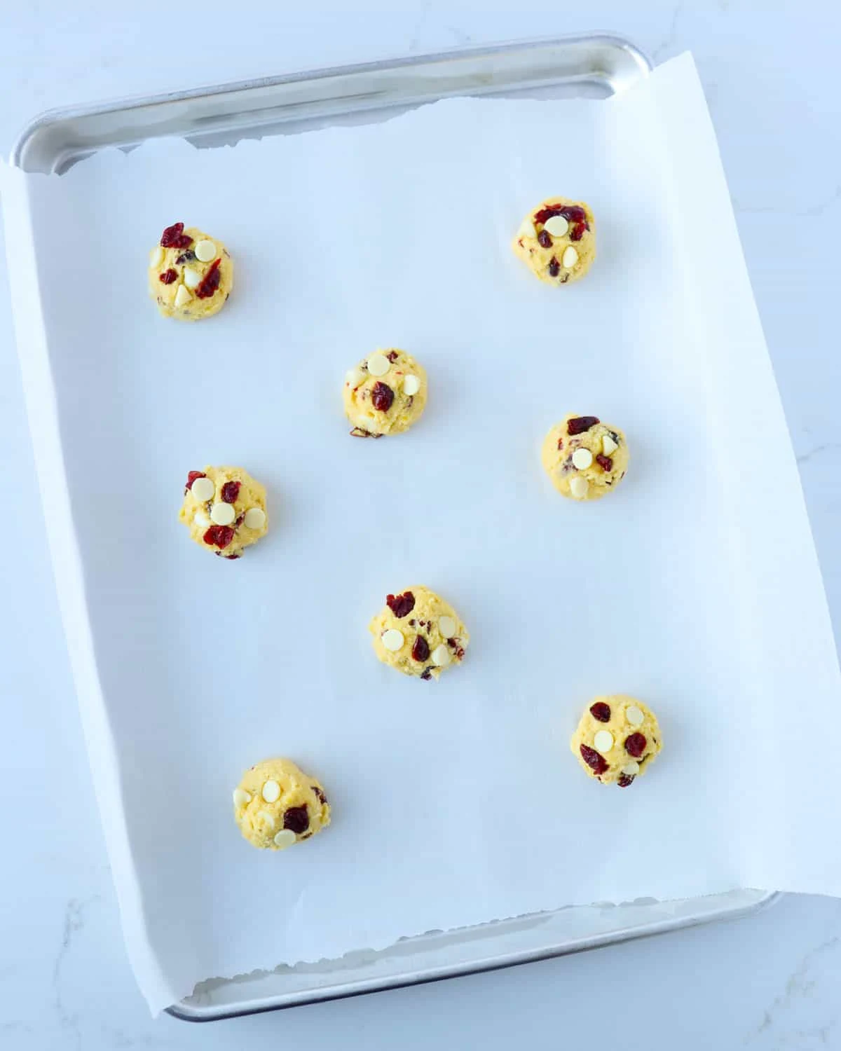 White Chocolate Cranberry Lemon Cookies