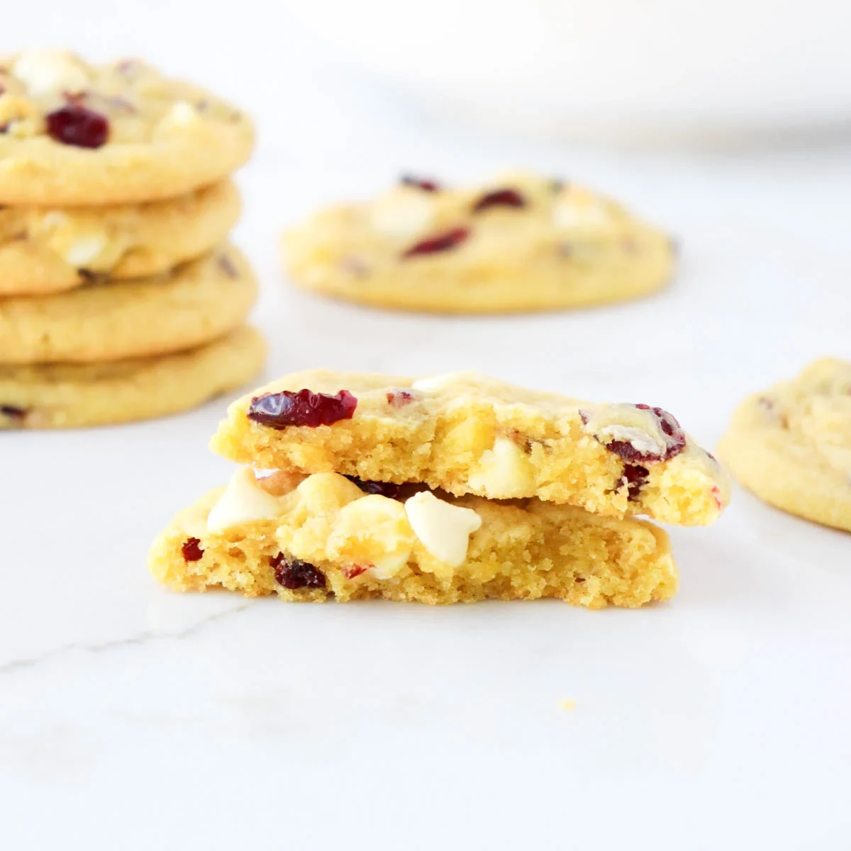 White Chocolate Cranberry Lemon Cookies