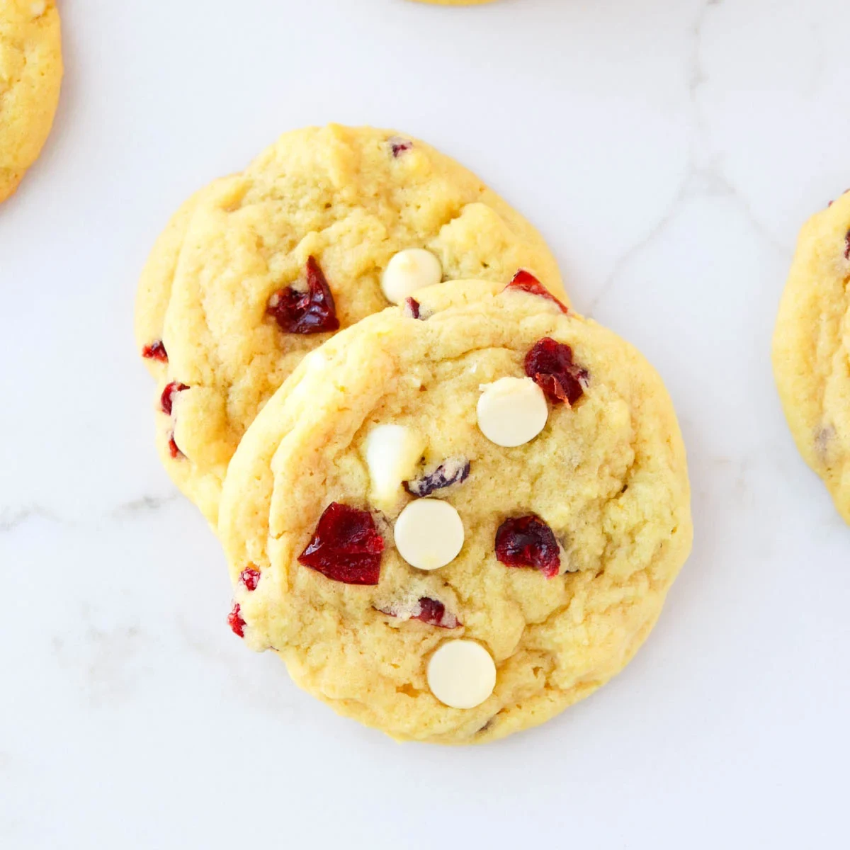 White Chocolate Cranberry Lemon Cookies