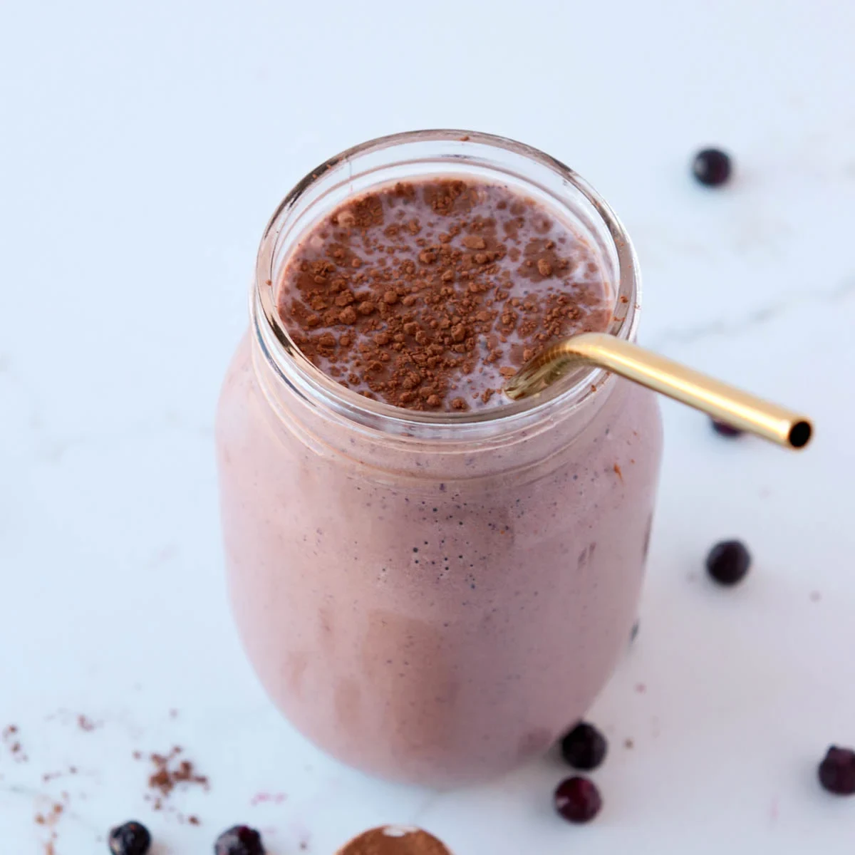 Cocoa Blueberry Smoothie