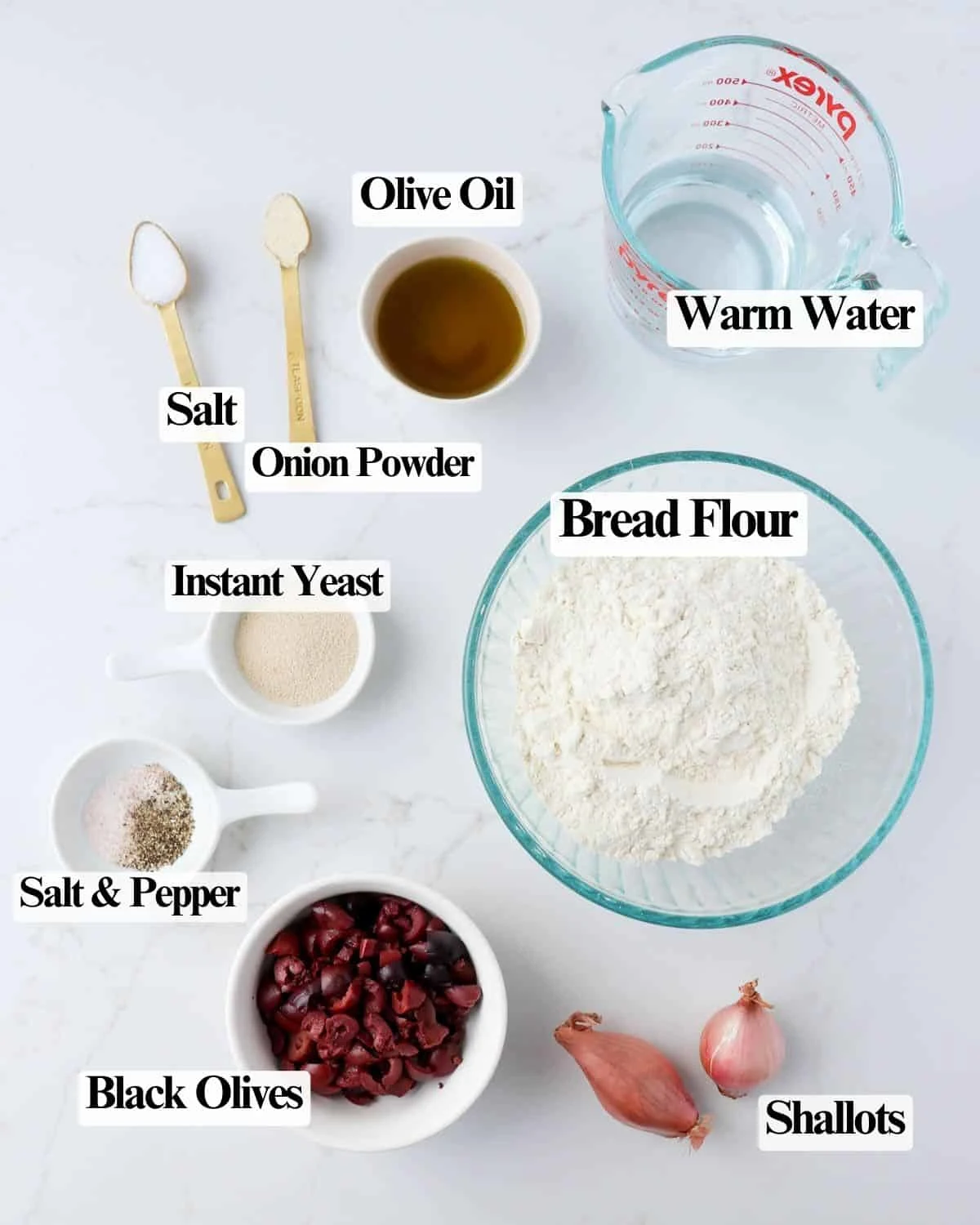 Shallot Black Olive Focaccia Bread