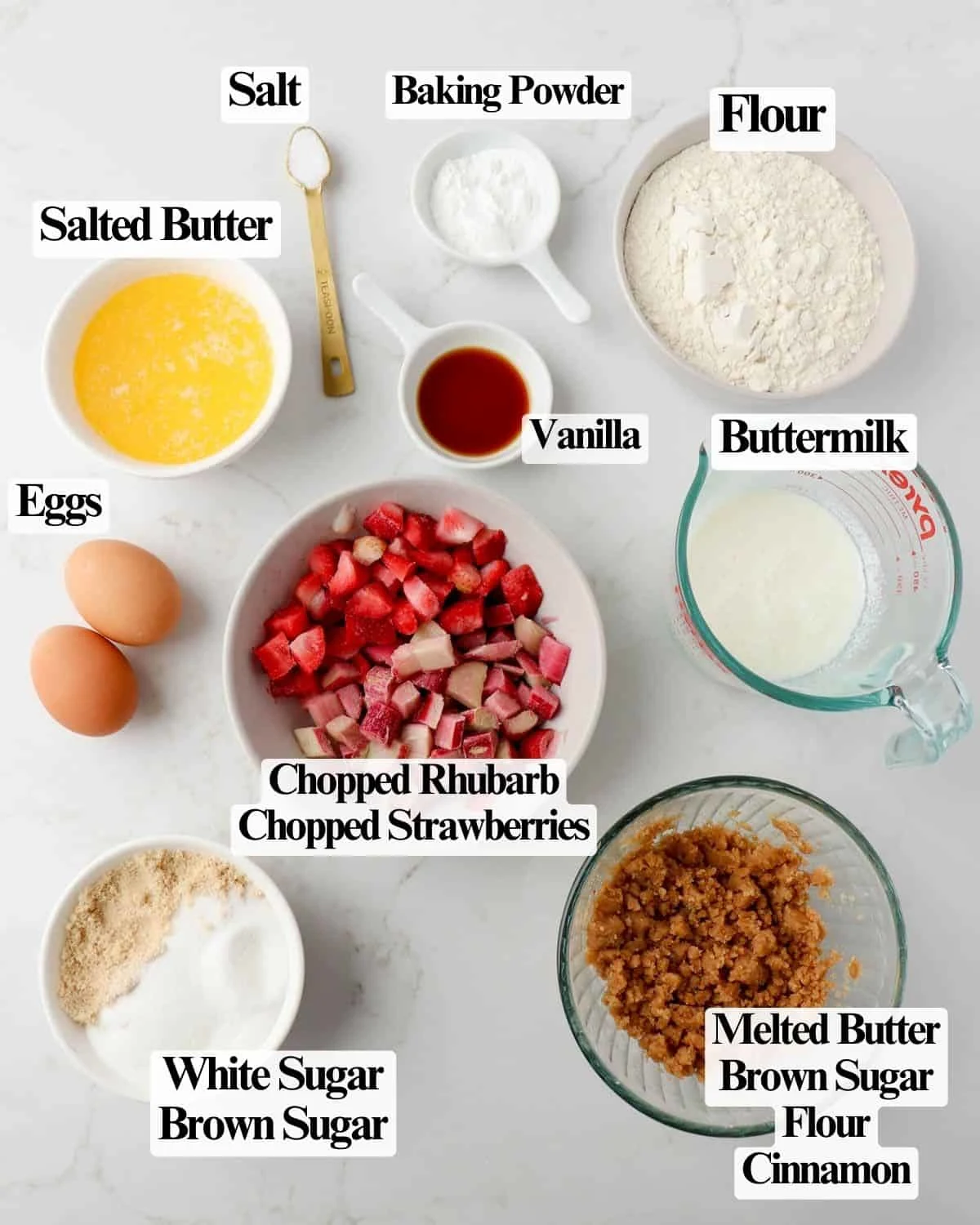 Strawberry Rhubarb Muffins with Streusel Topping