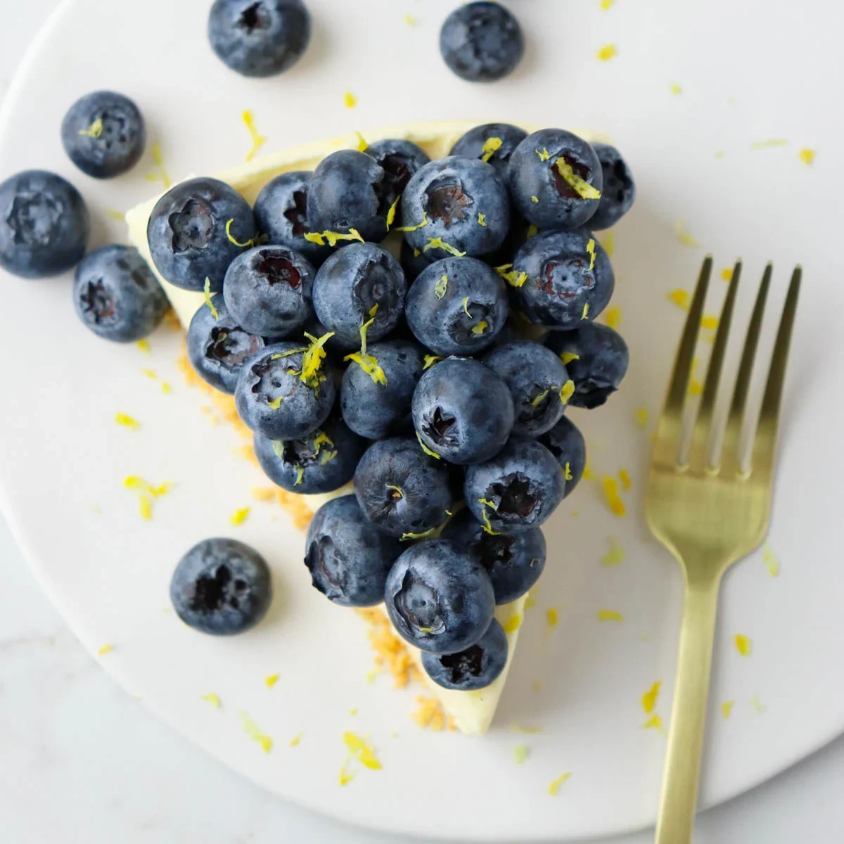 No-Bake Blueberry Lemon Cheesecake
