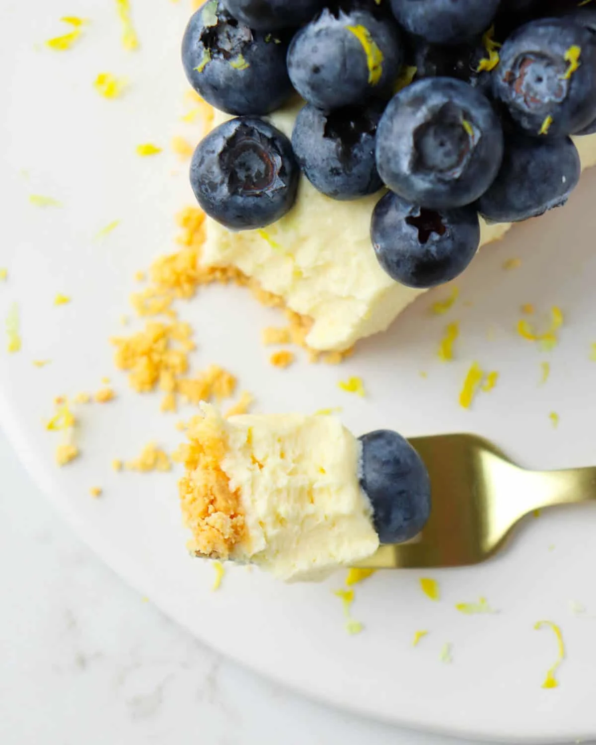 No-Bake Blueberry Lemon Cheesecake
