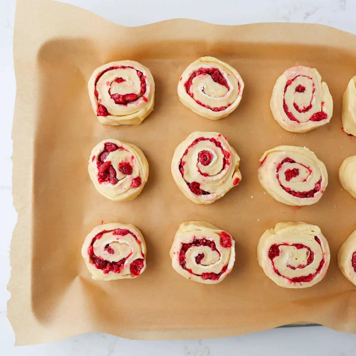 Raspberry Brioche Sweet Rolls