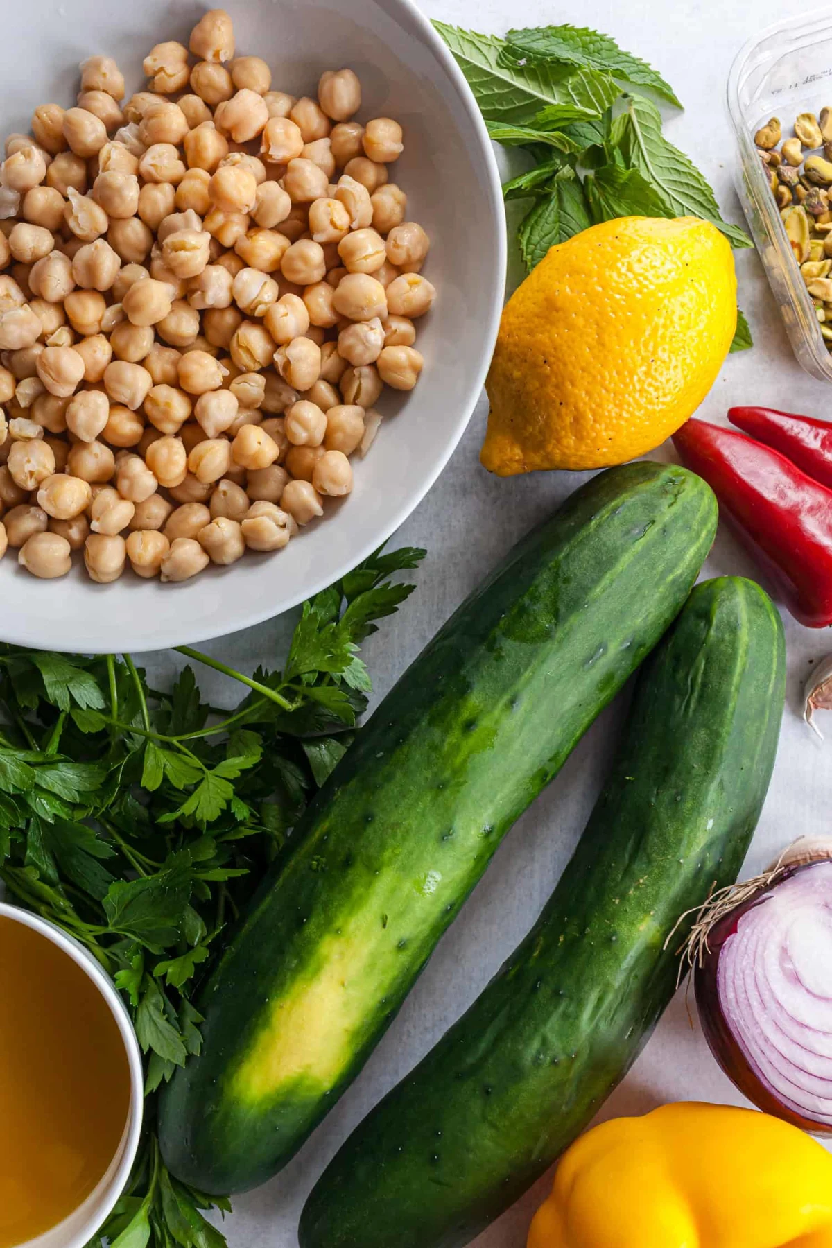 Cucumber and Chickpea Salad