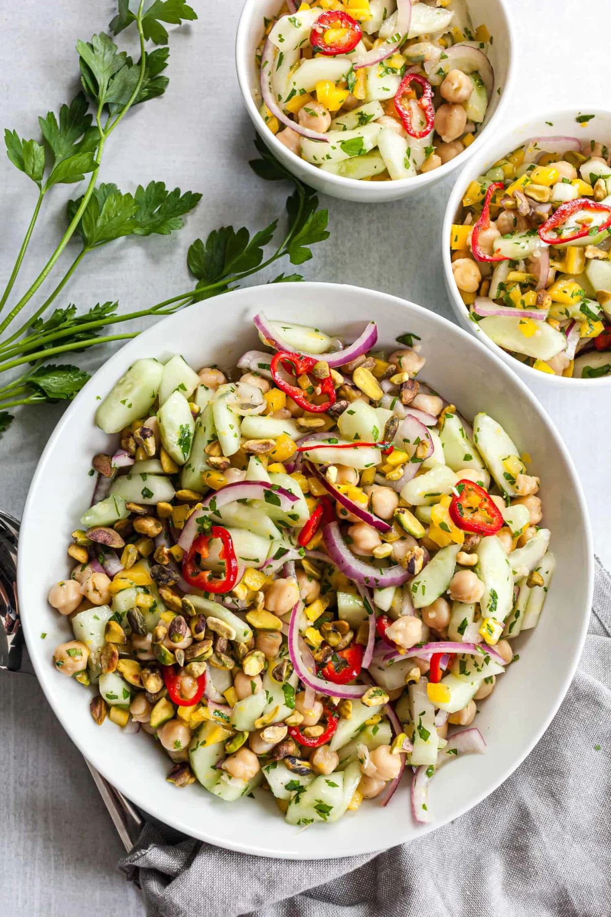 Cucumber and Chickpea Salad