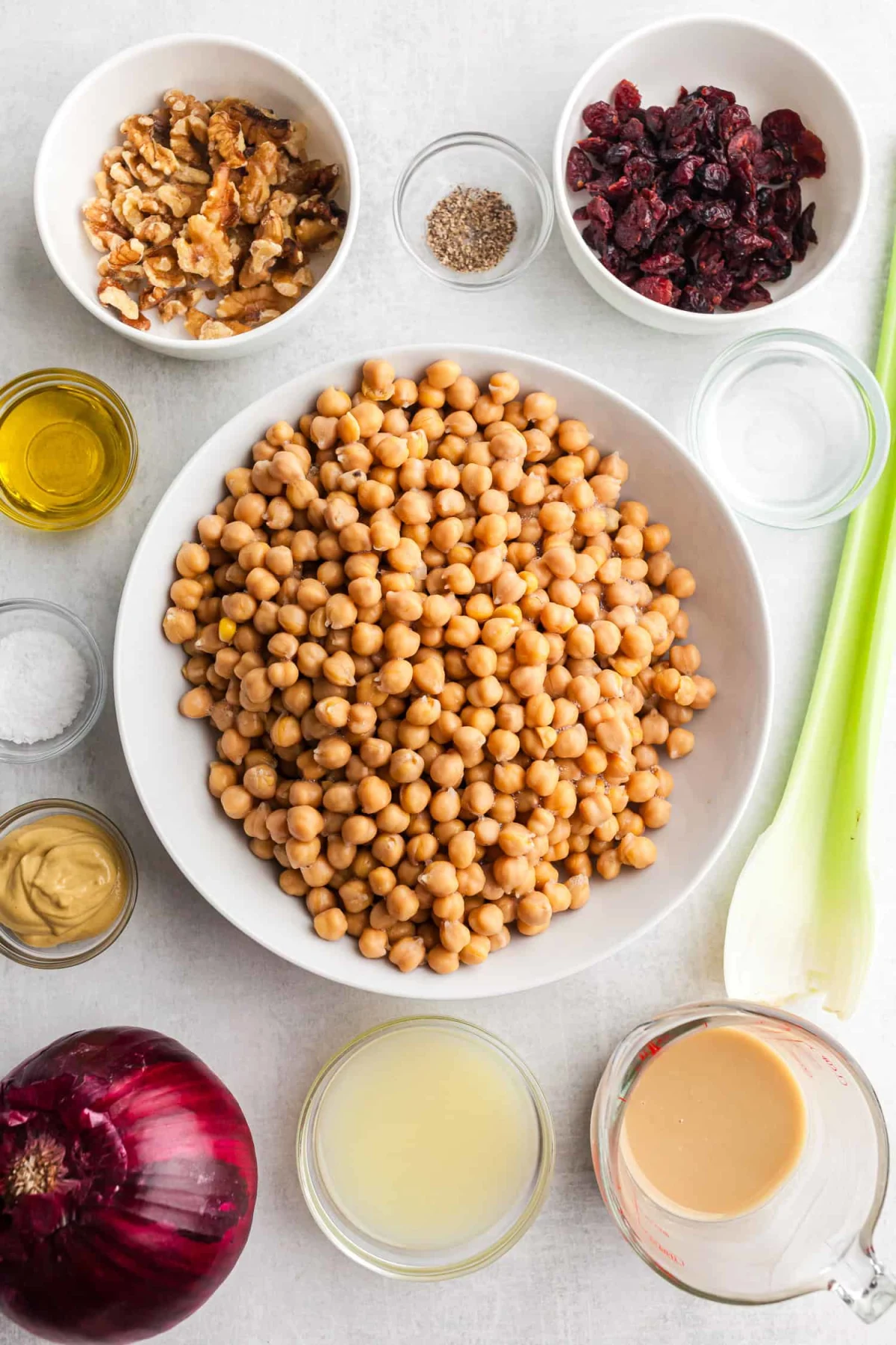 Chickpea Chicken Salad with Tahini-Mustard Dressing