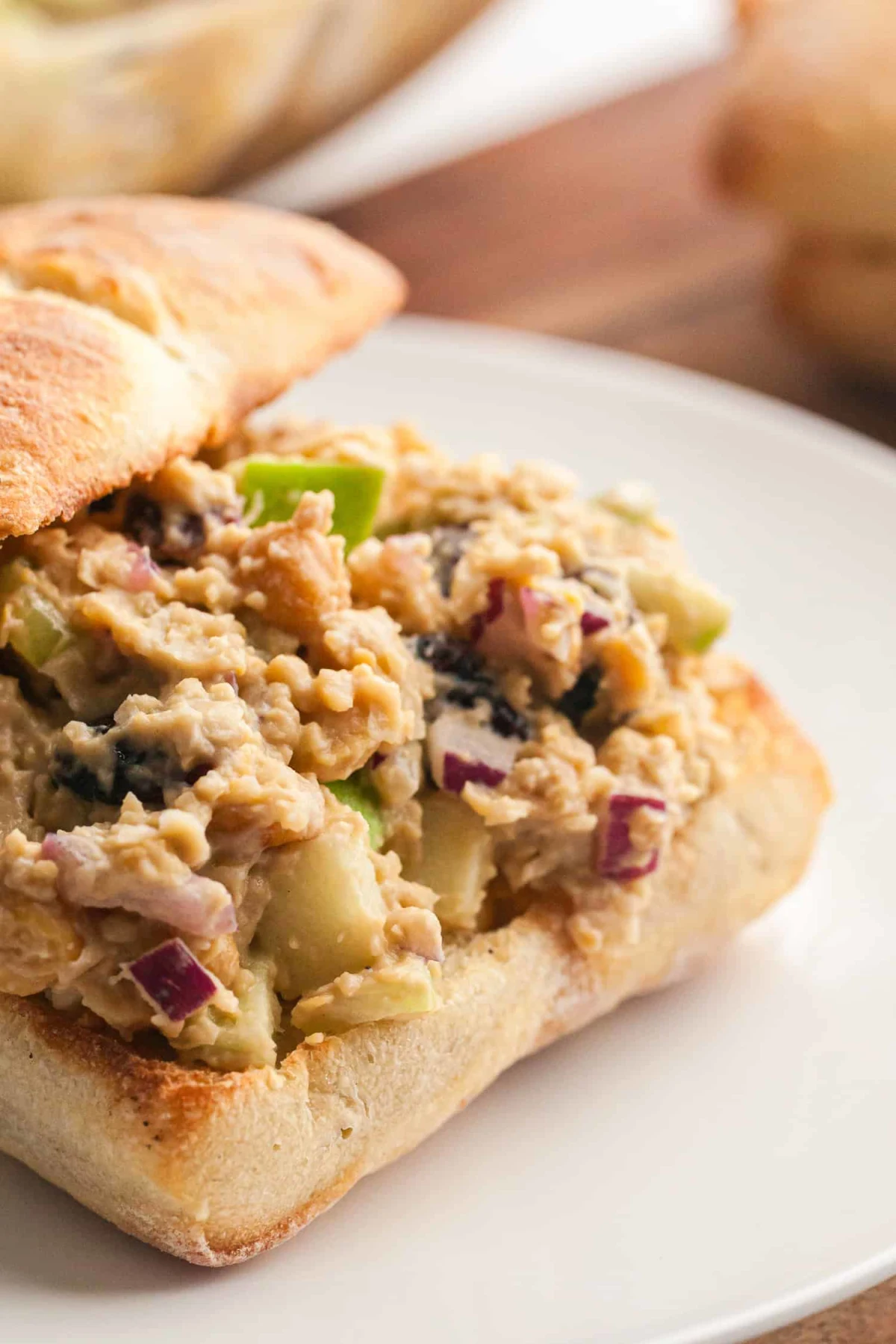 Chickpea Chicken Salad with Tahini-Mustard Dressing