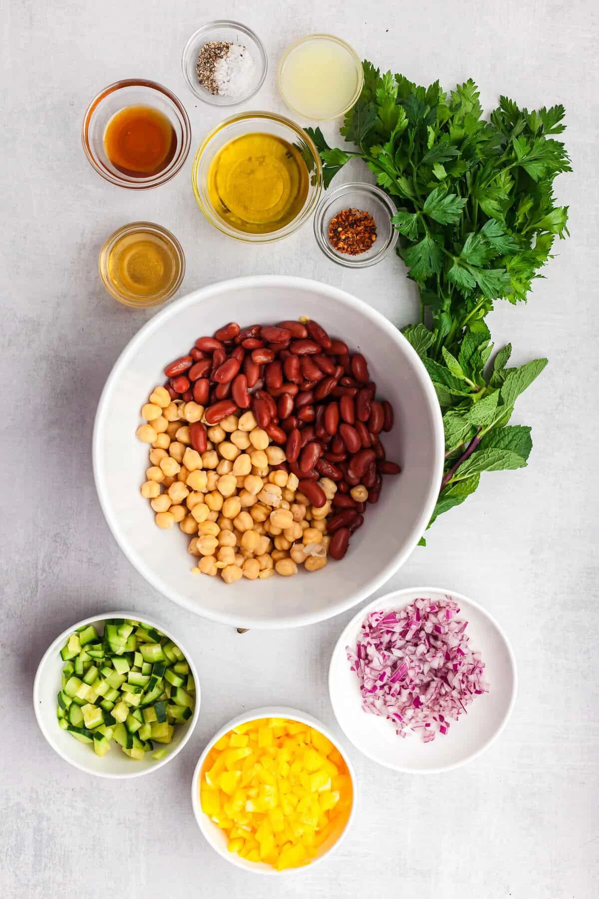 Chickpea and Kidney Bean Salad
